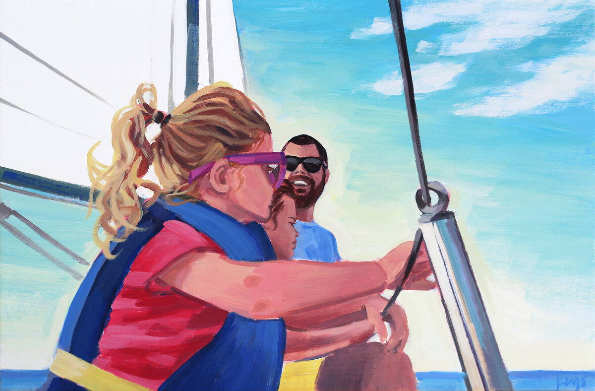 Wicker Family Children's Portrait Painting