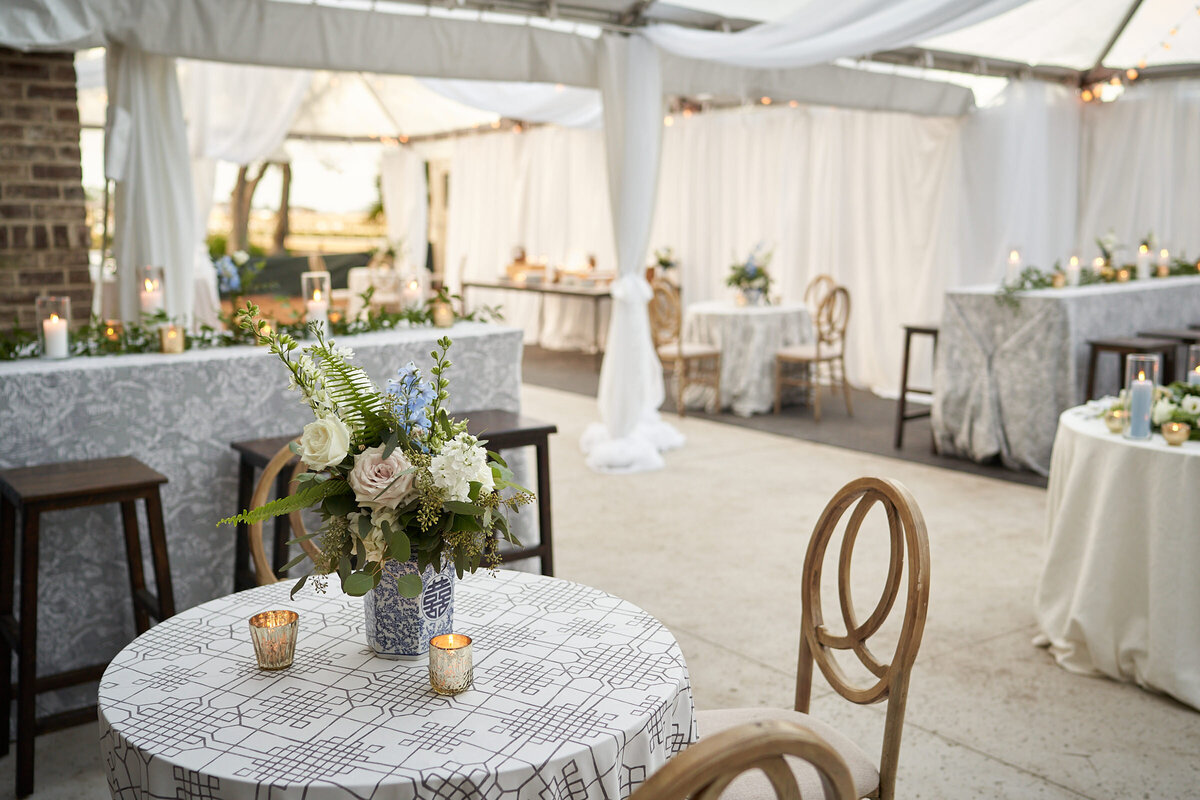 Custom Wedding Event Tent Draping  |  Hilton Head Sea Pines Tented Wedding with Draping | Hilton Head Island, South Carolina |  Wedding Event Draping |  Coastal Floral & Events