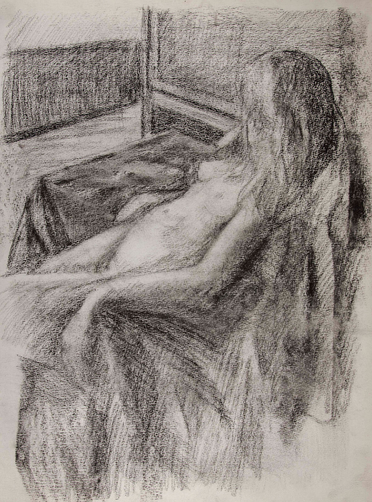 Untitled Charcoal Pencil on Textured Paper