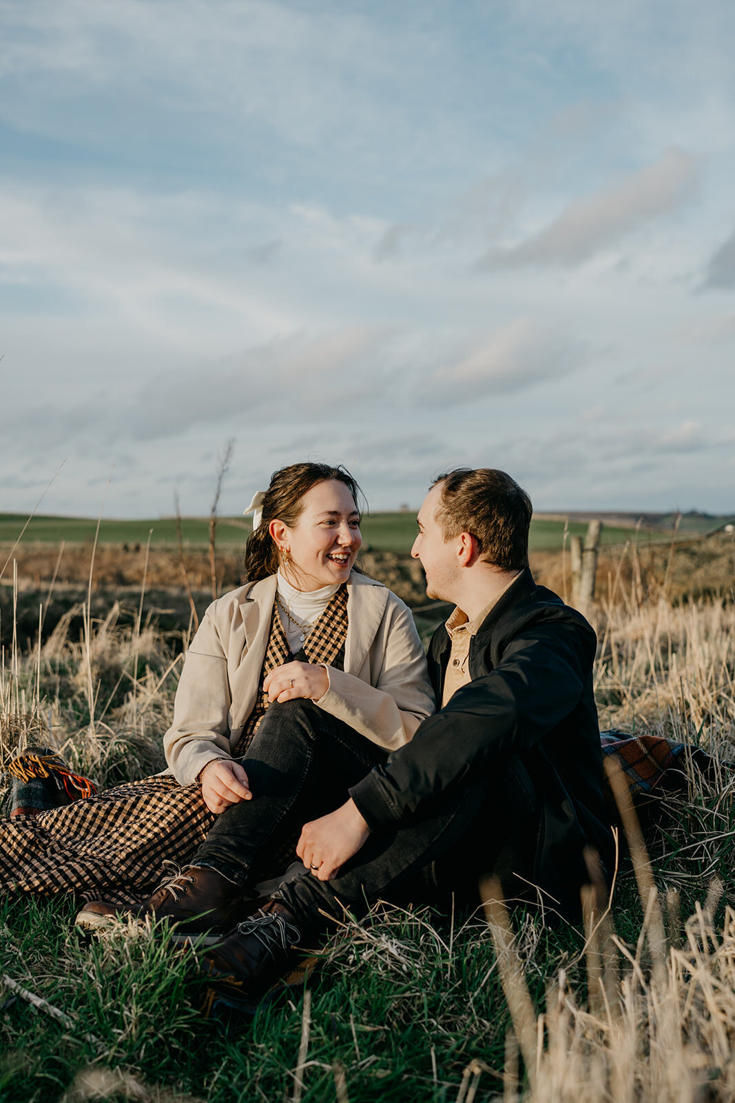 Aberdeenshire Engagement and Couple Photo Session at Dunnottar Castle-30