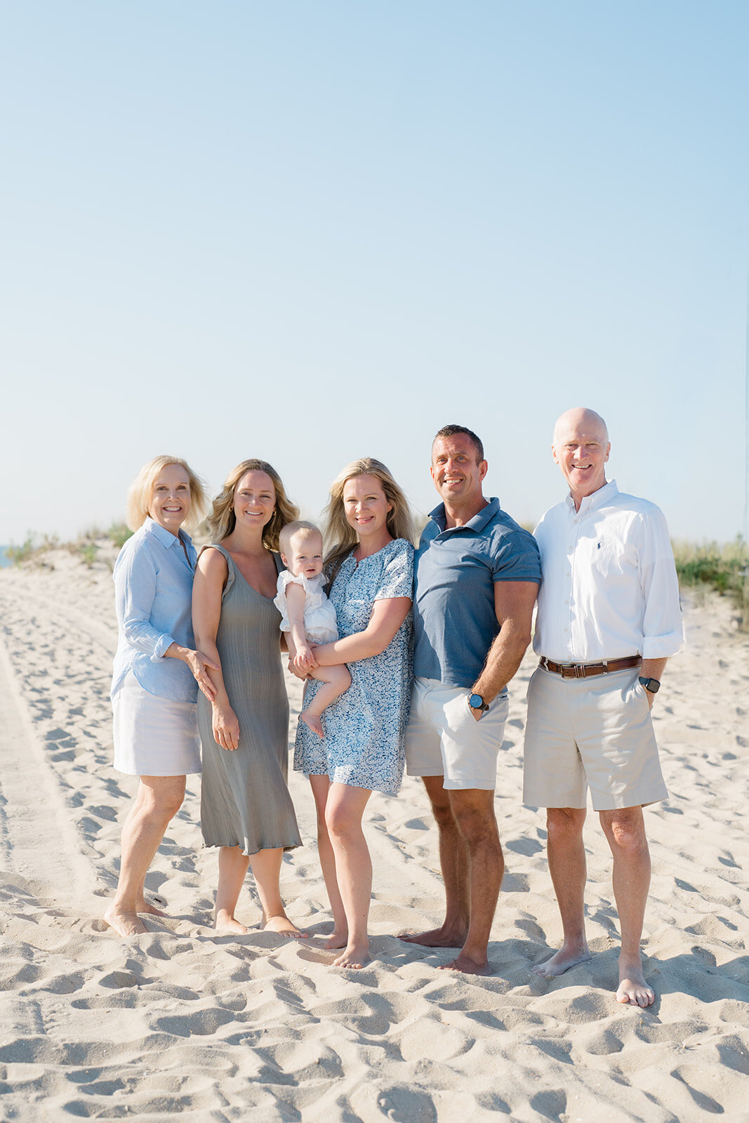 Family portrait on the beach in Cape May, NJ