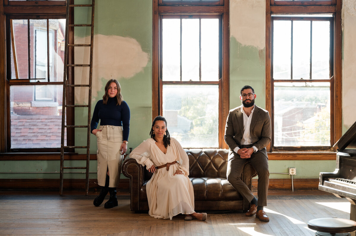 Nurse practitioner Nico Misleh photographed in a professional branding session with vintage inspiration