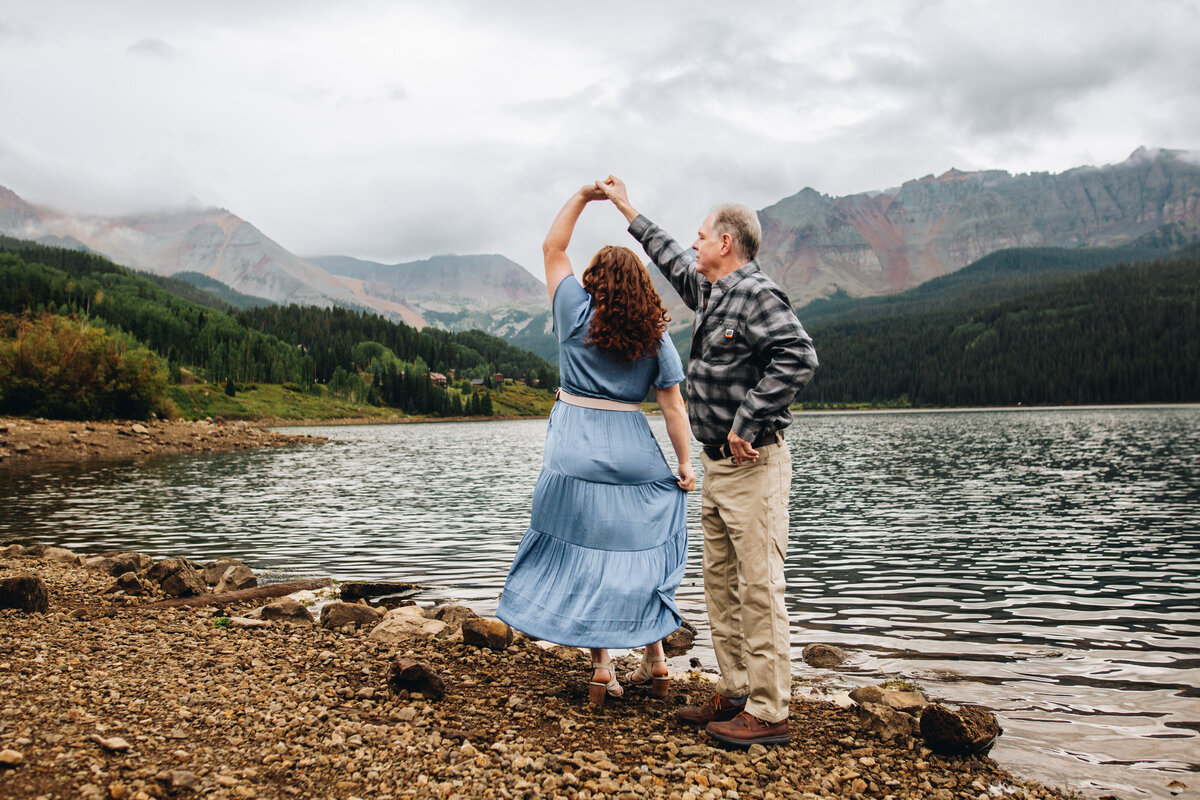 Telluride engagement session at Trout Lake.