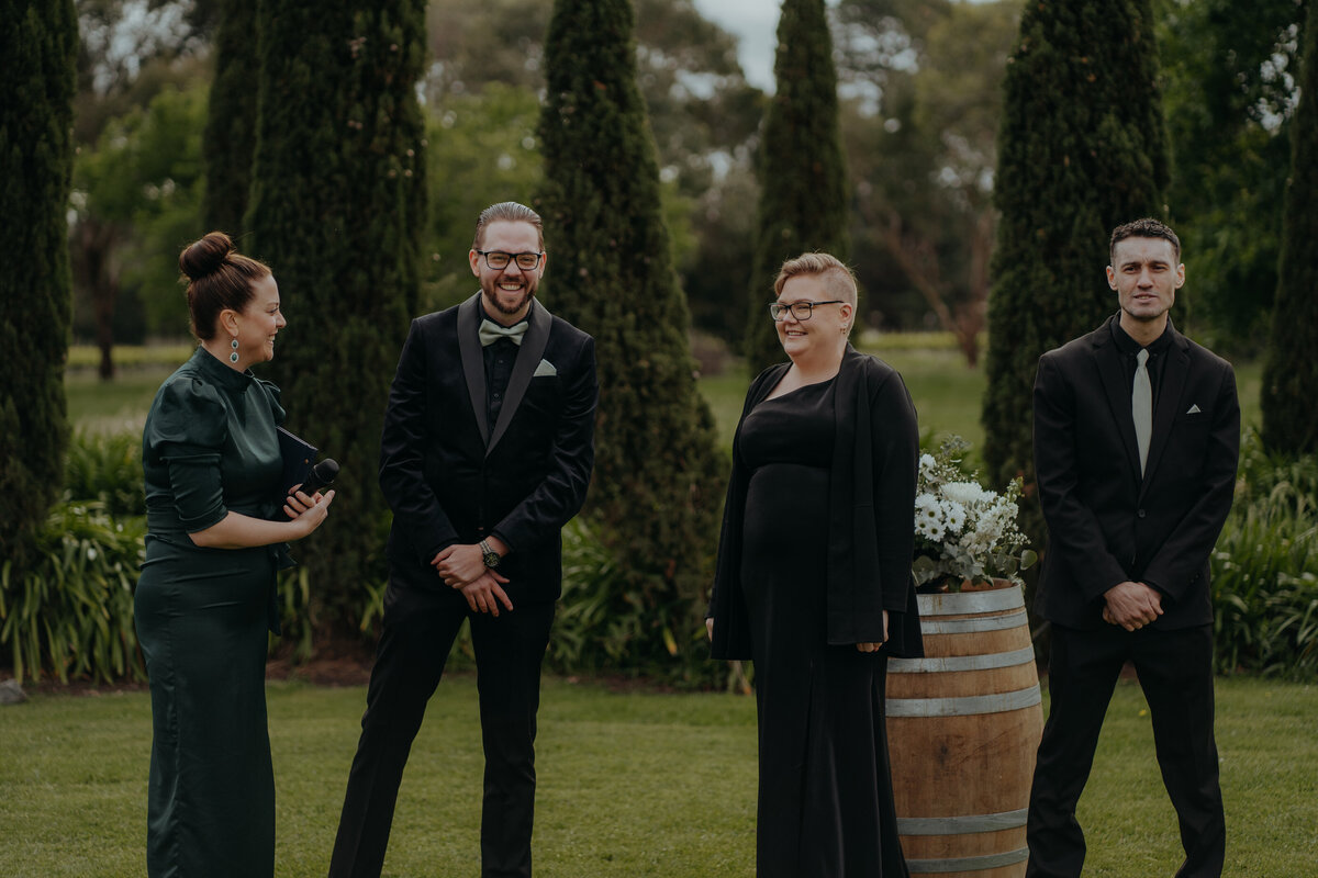The guests by Balnarring Wedding Photographer Jake Grinde