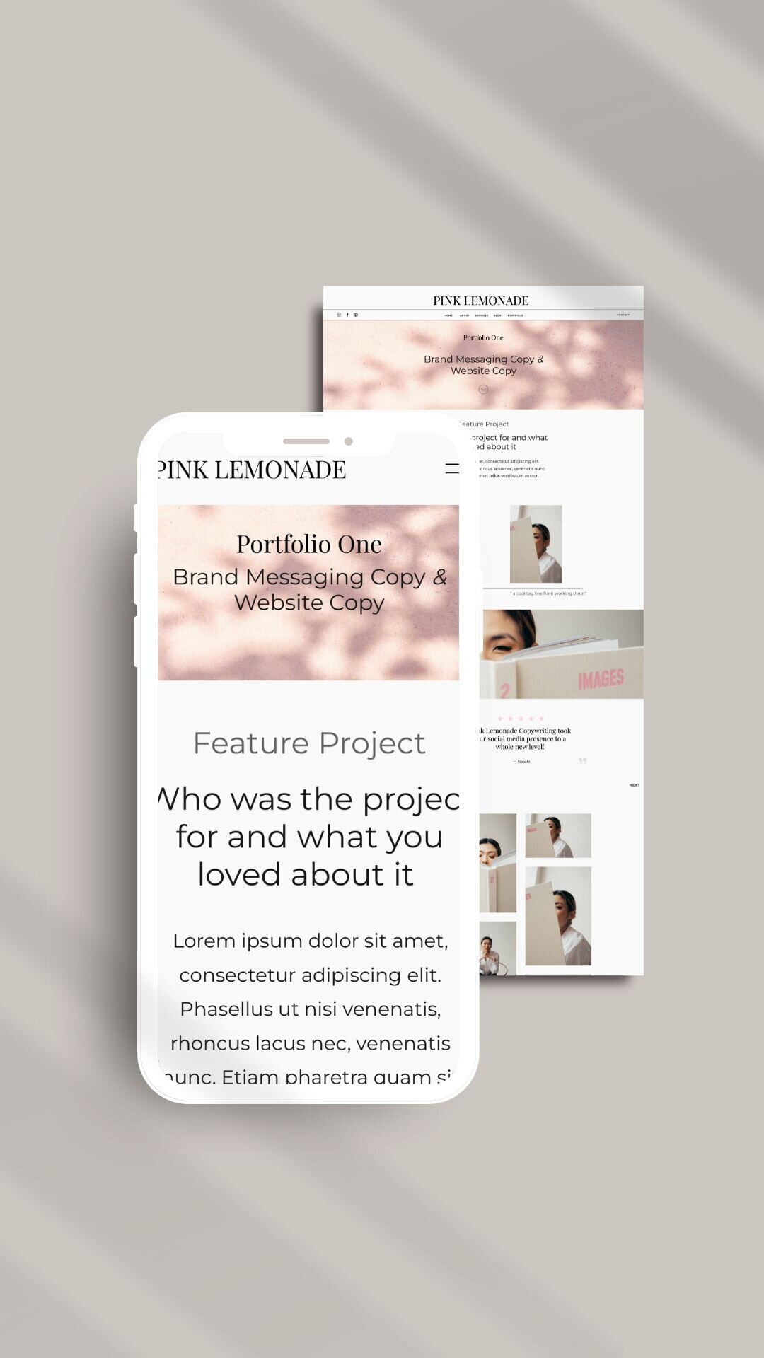 19Pink Lemonade Website template for any creative service provider 