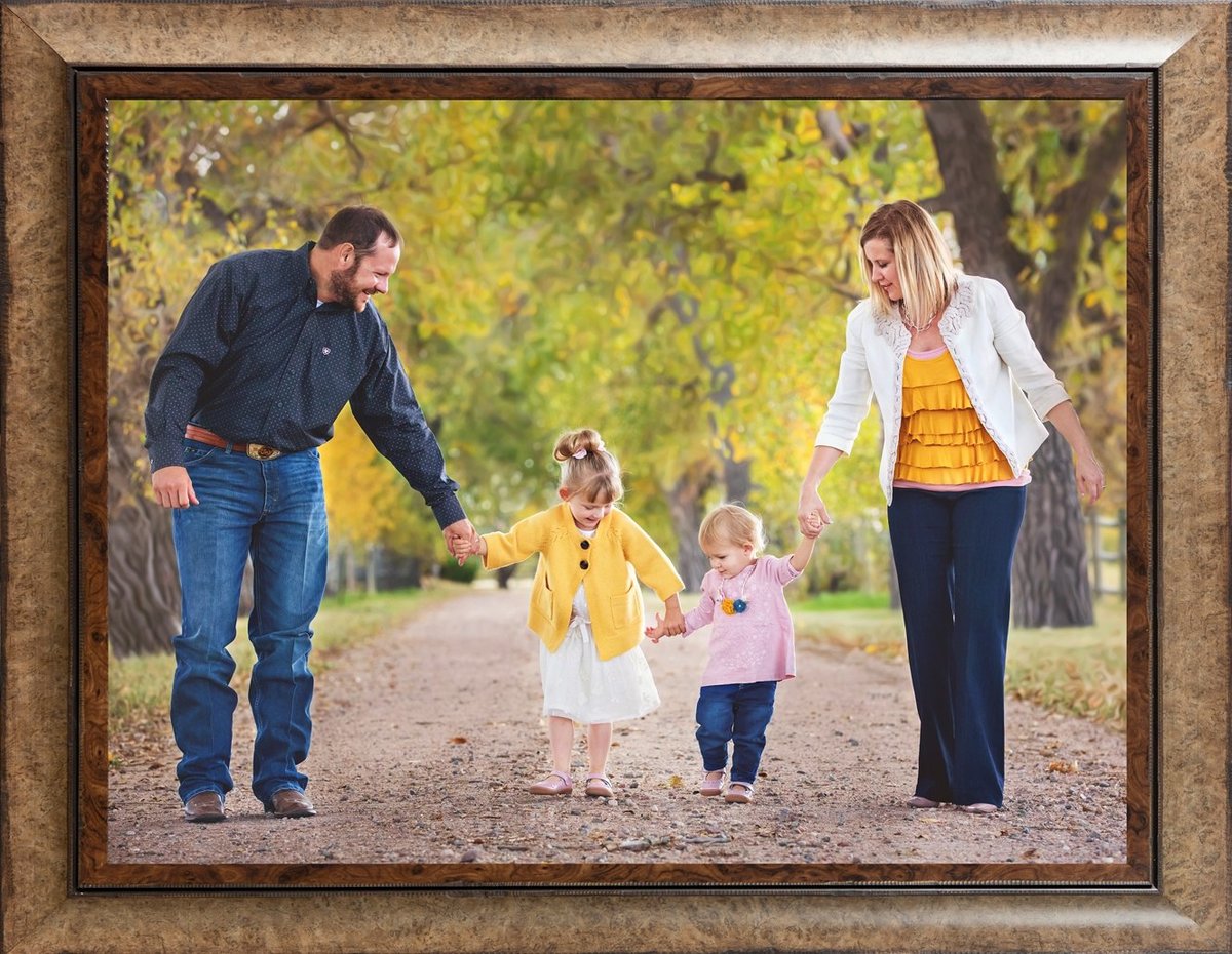 Beautiful pictures of family in Cheyenne in the fall on a farm.