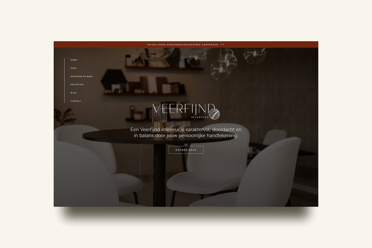 Showit website Veerfijnd Interieur