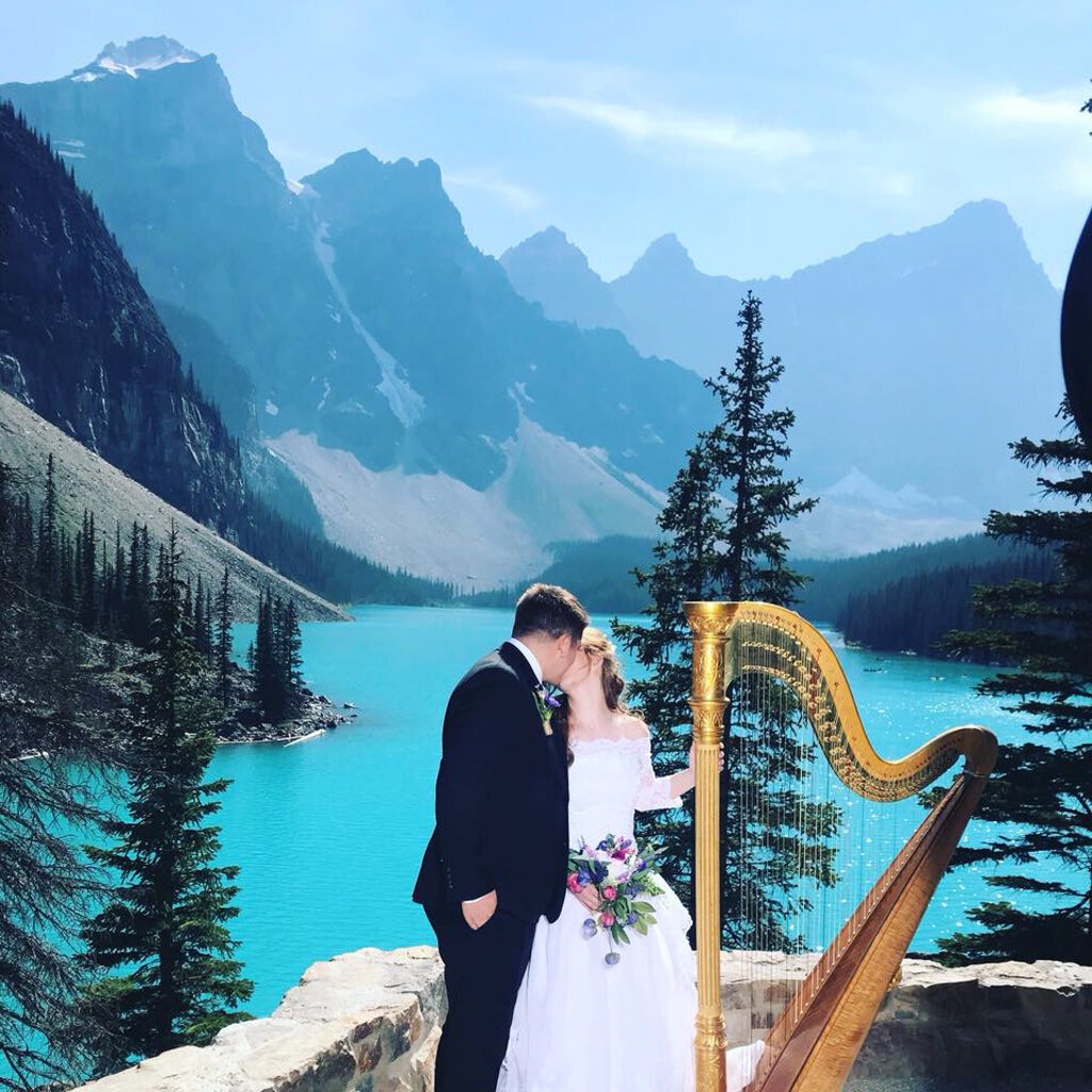 Harp Angel - Harpist, classical wedding musician based in Calgary, BC. Featured on the Brontë Bride Vendor Guide.