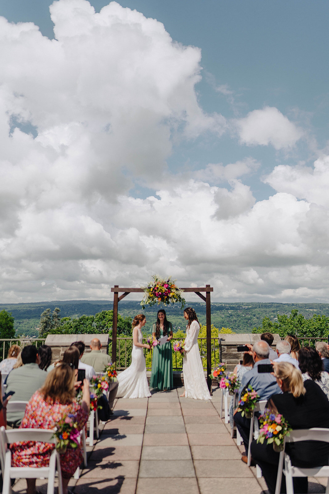 wedding ceremony at Cornell University wedding