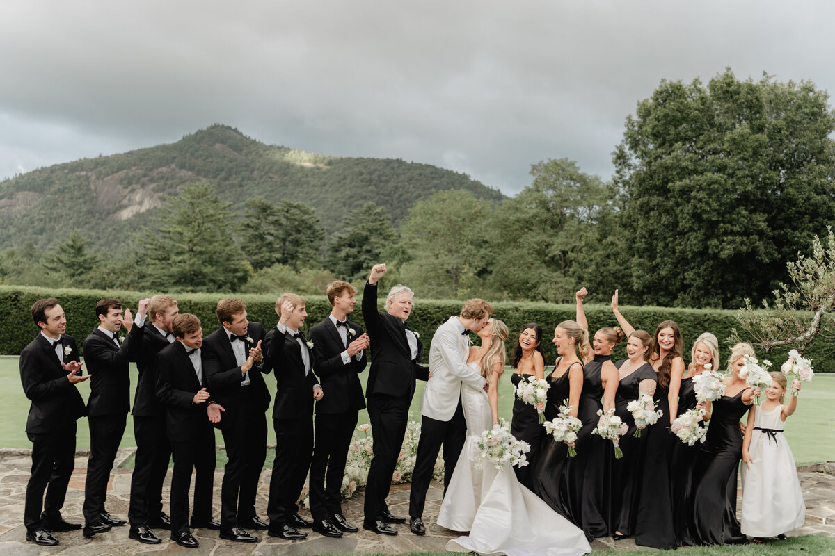 Bride and Groom at Chattooga Club Cashiers NC by Wedding Photographer Nick Francis-64