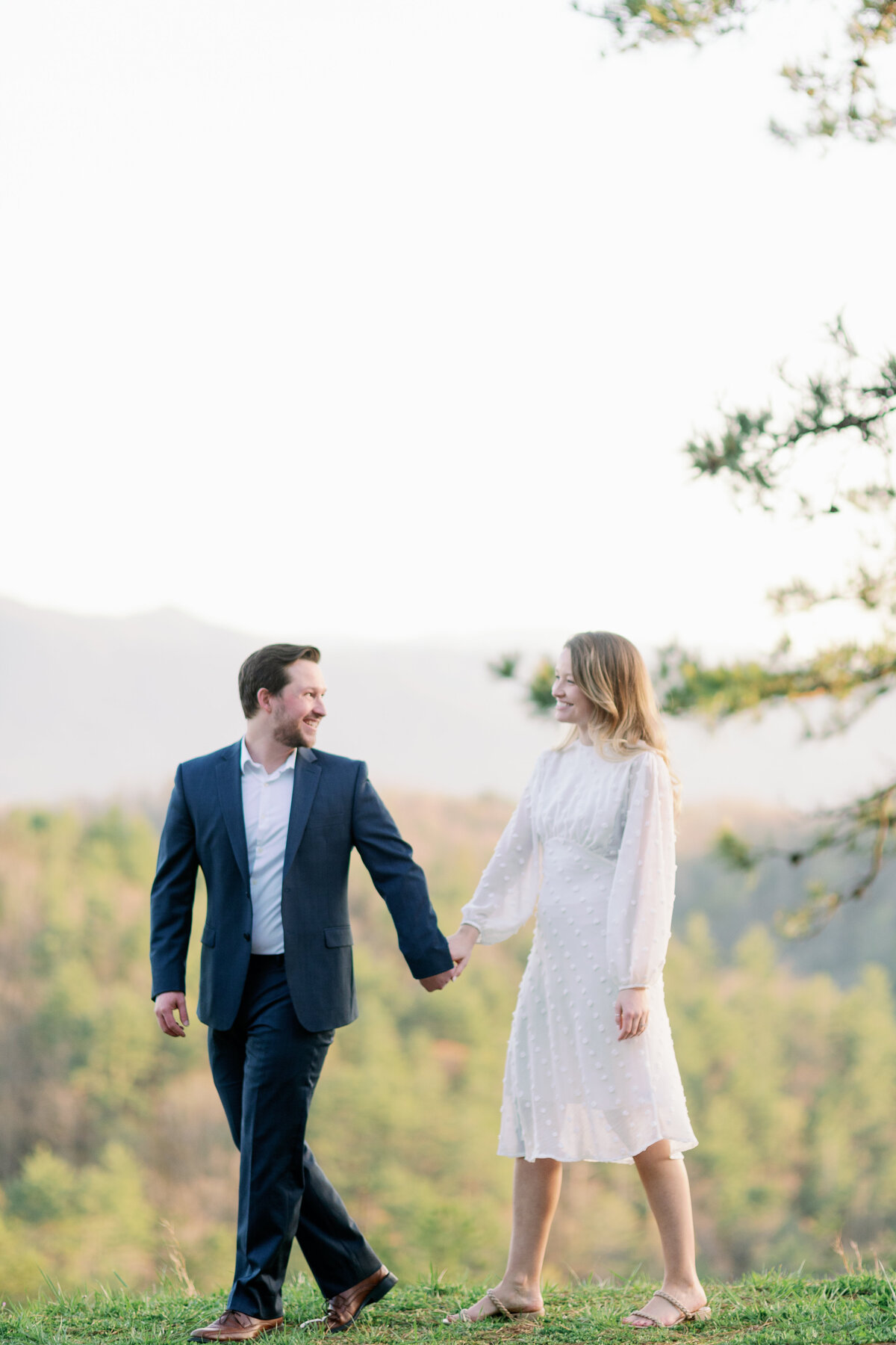 Alyssa and Craig Moutain Engagement - FootHills Parkway - East Tennessee Wedding Photographer - Alaina René Photogrphy-126