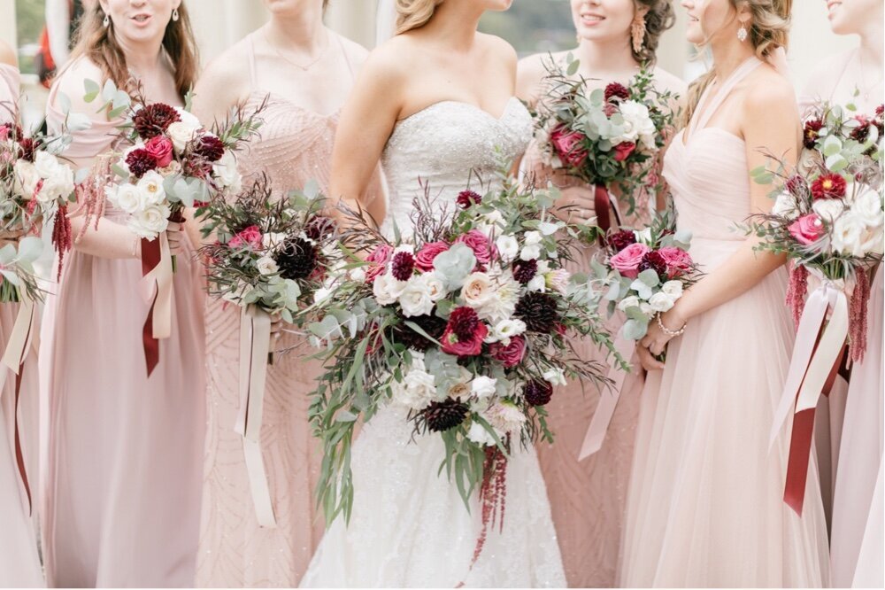 271_bride-and-bridesmaid_Waterworks-Philadelphia_burgandy-and-pink-wedding