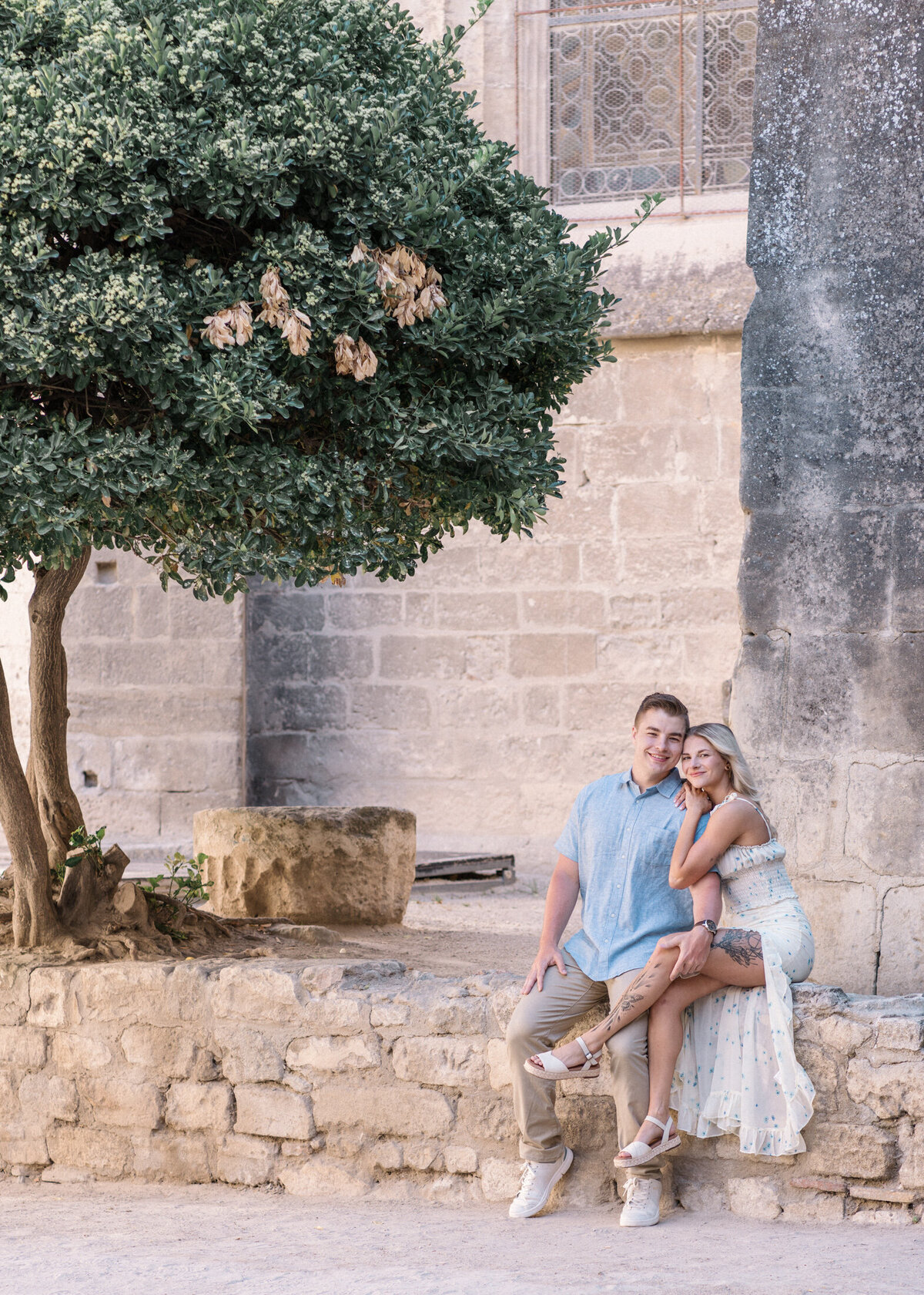 sunny surprise proposal and engagement in arles france-143