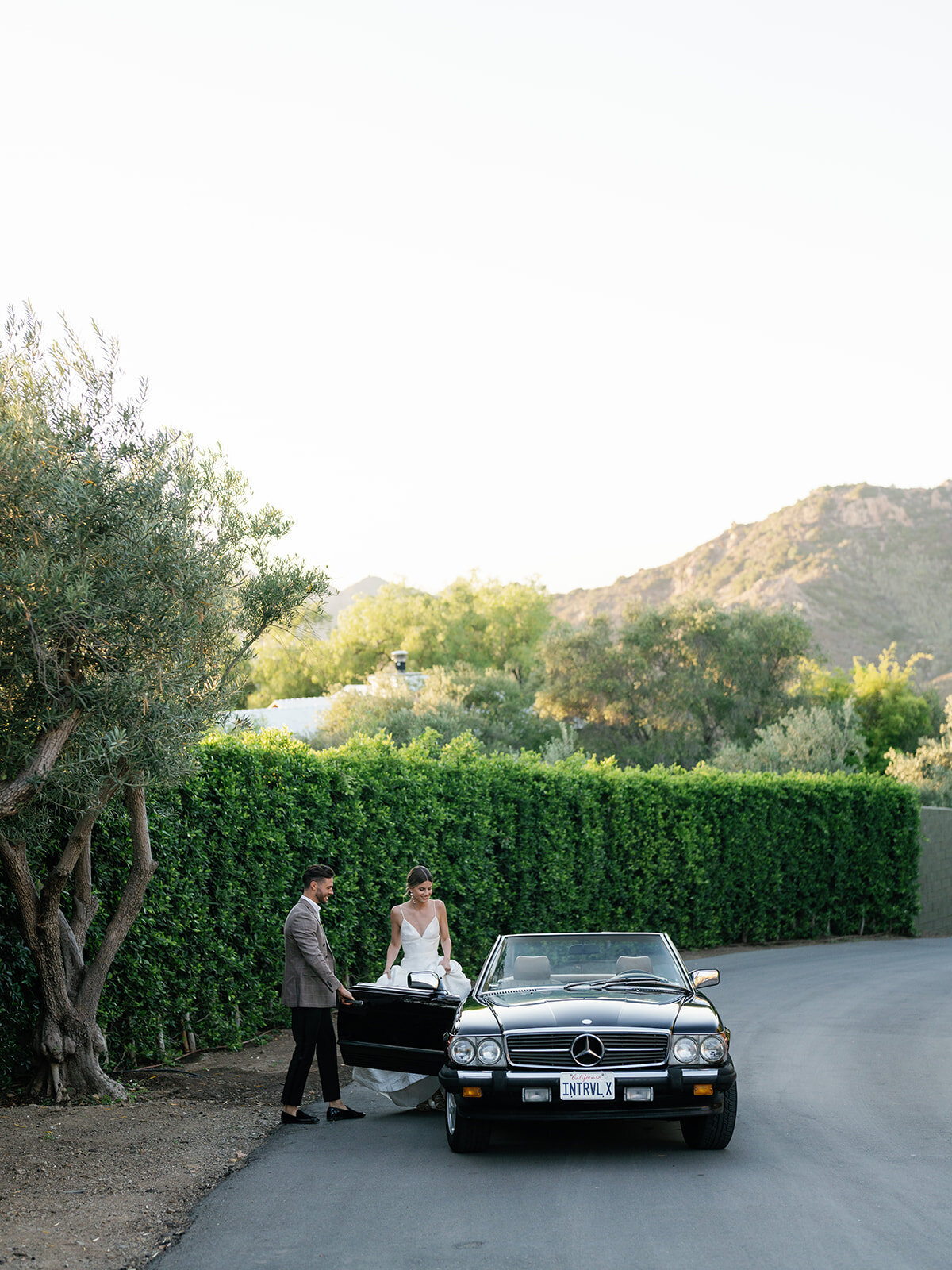 vintage Mercedes for wedding photography Southern California.