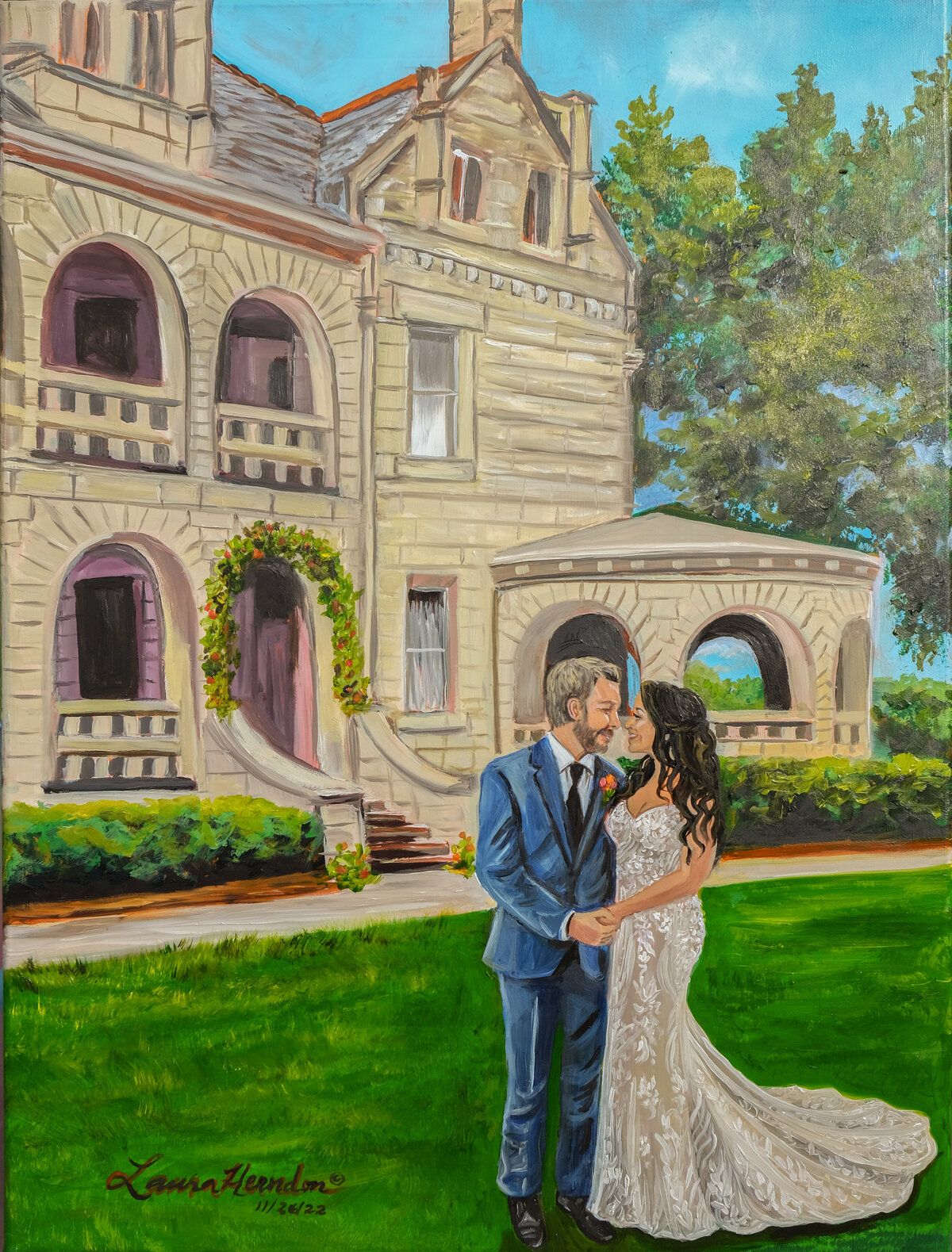 lambermont events live wedding painting by Laura Herndon