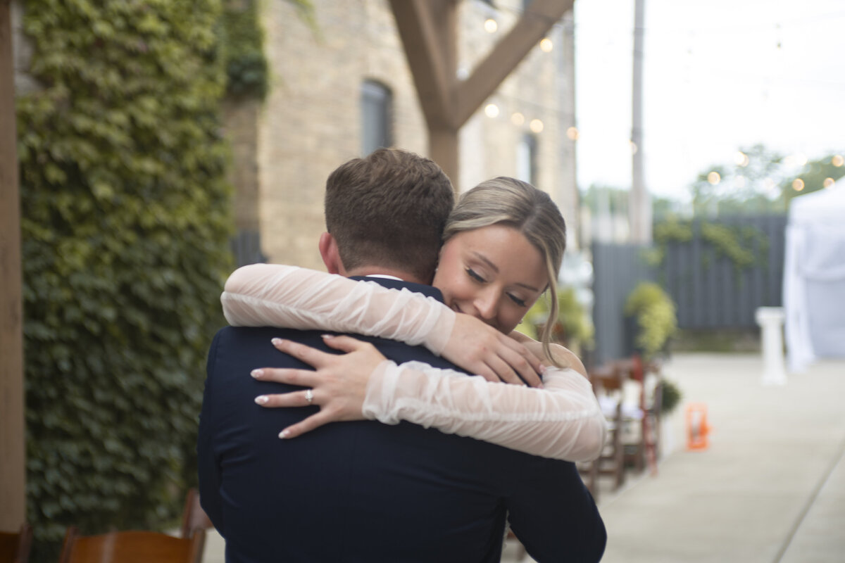 Luxury wedding reception with romantic lights