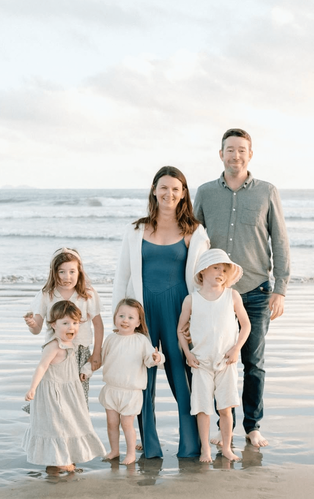 Playdates and pints family on beach