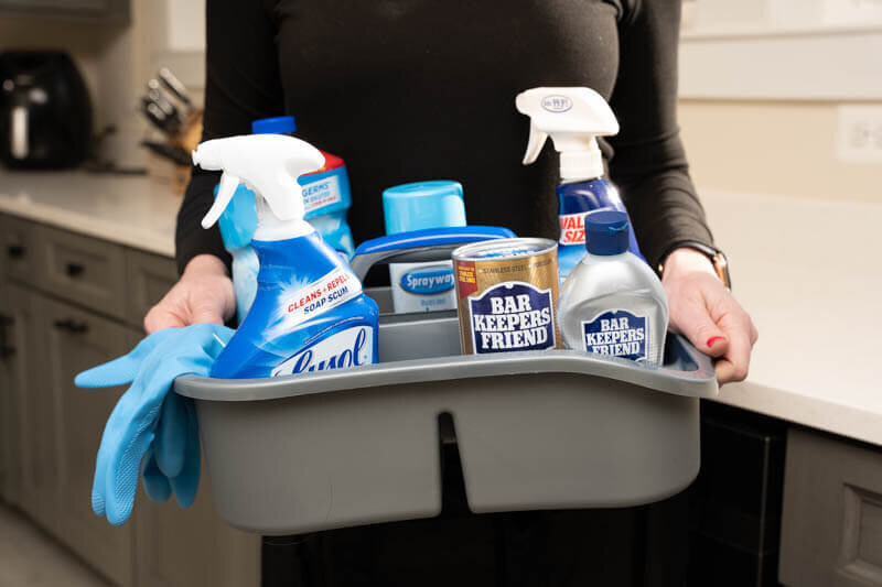 action photo of house cleaner taken for a personal branding photoshoot in baltimore maryland