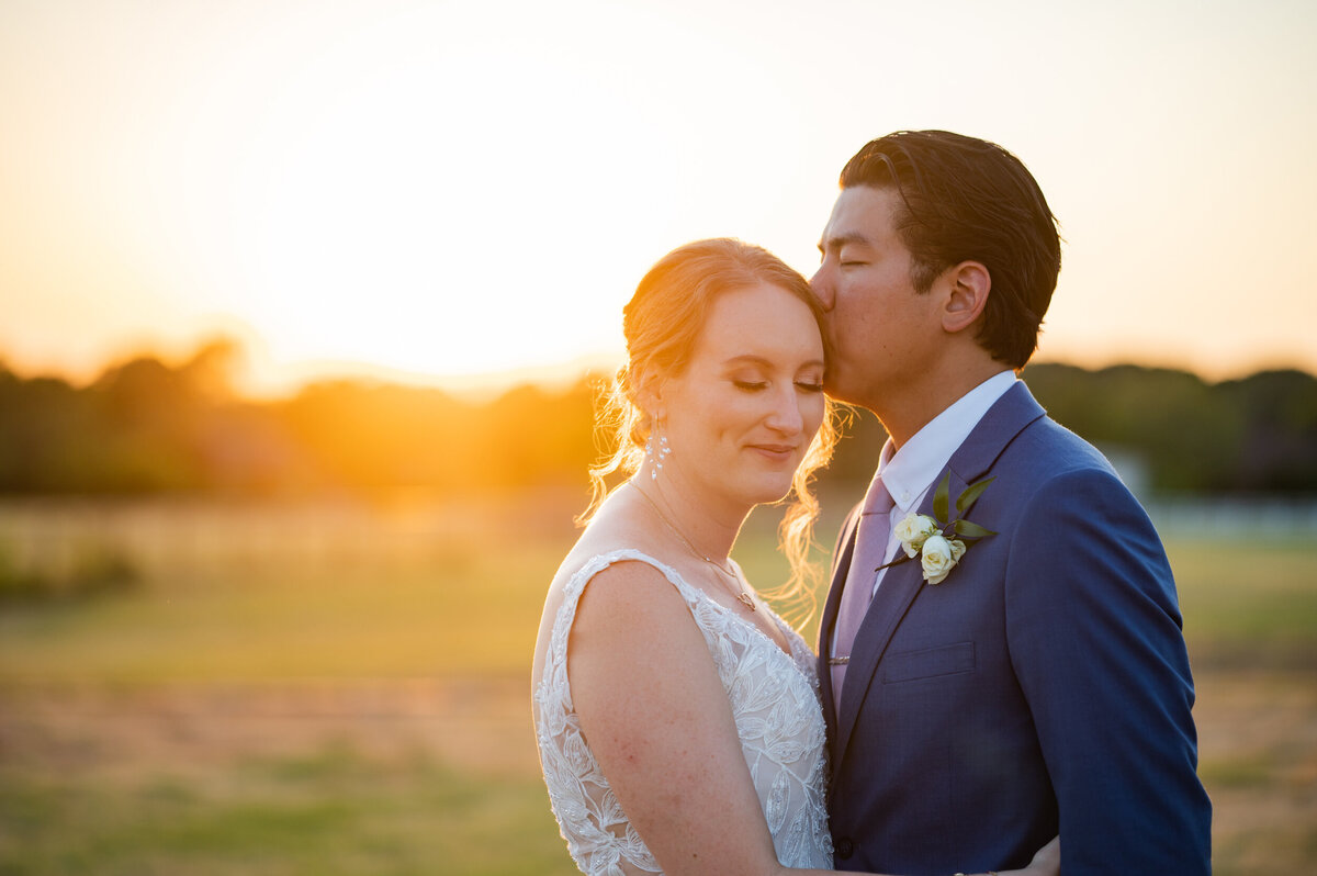 sunset wedding photo by brittany barclay