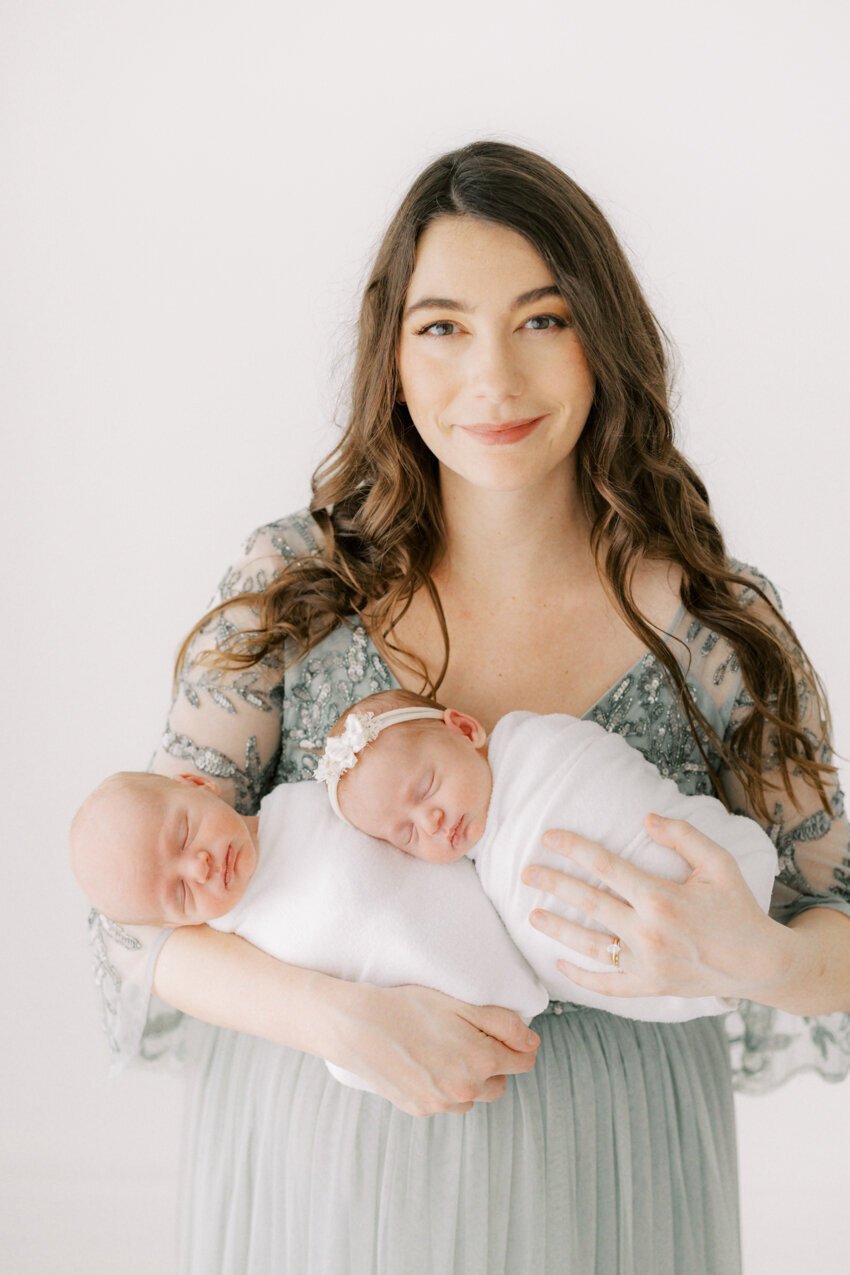 Twin newborn photography in Hudson Ohio