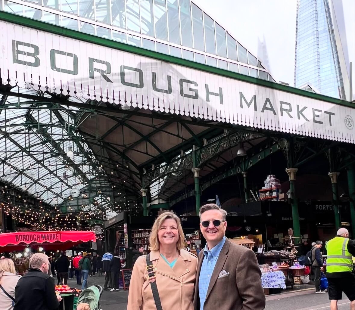 Jason and Kelly at the Borough Market in London, England