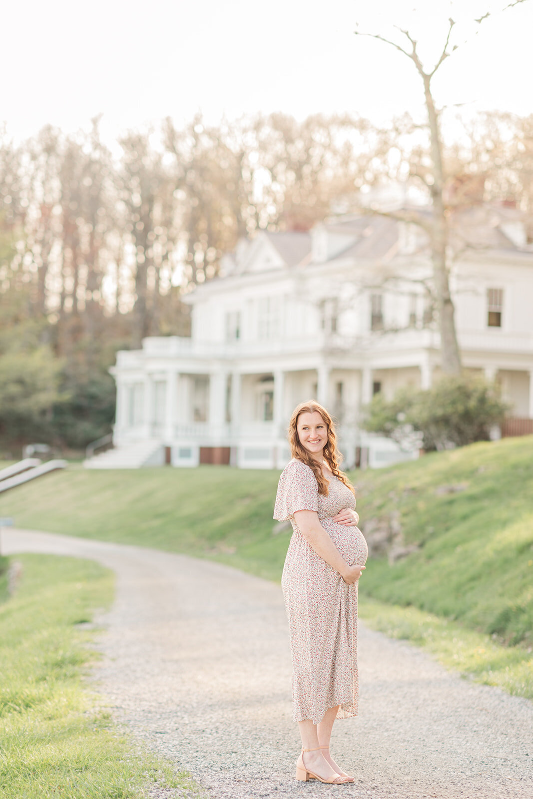 Romantic maternity photos in North Carolina mountains