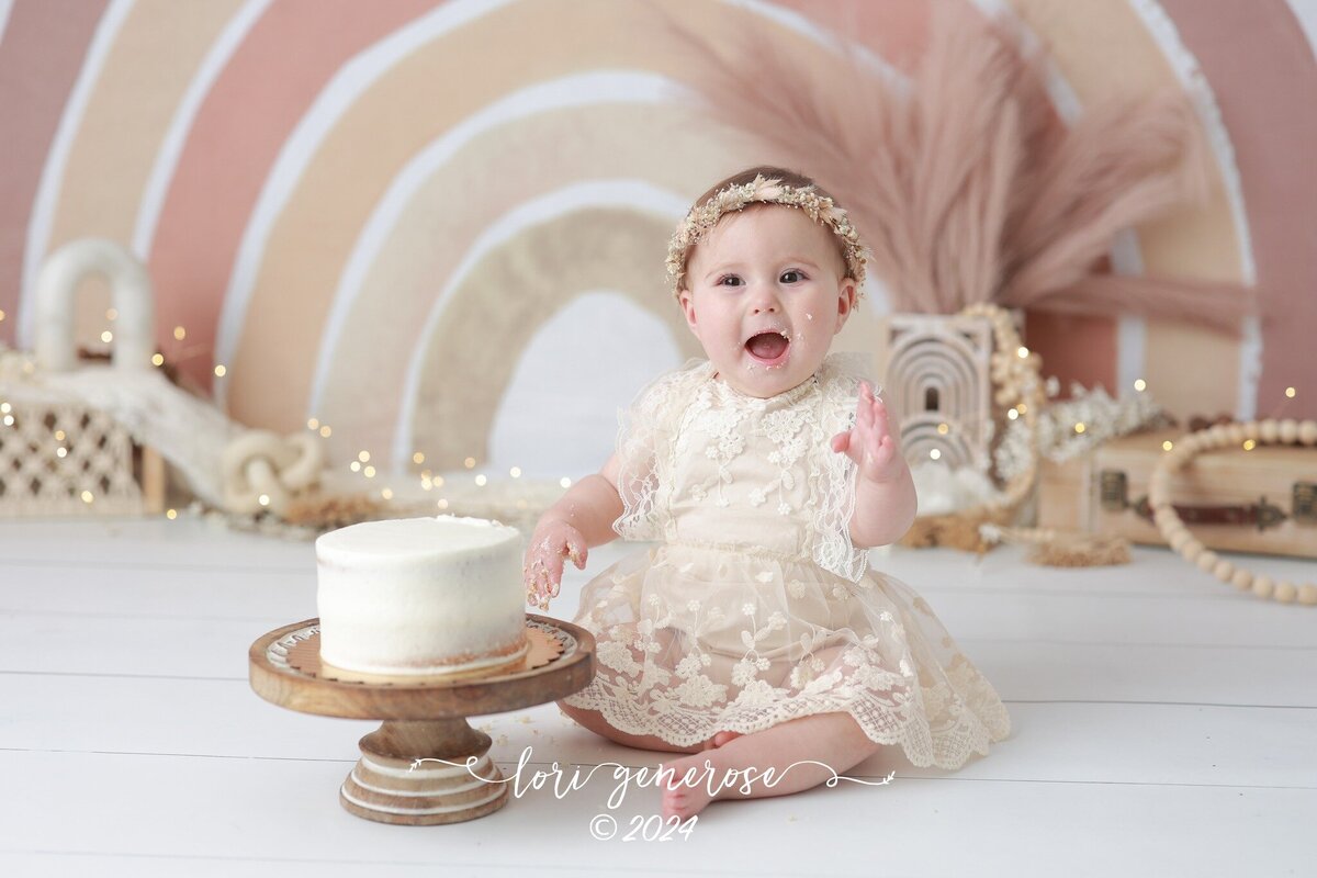 lehigh-valley-photographer-lori-generose-lg-photography-first-birthday-cake-smash-girl-saucon-valley-pa