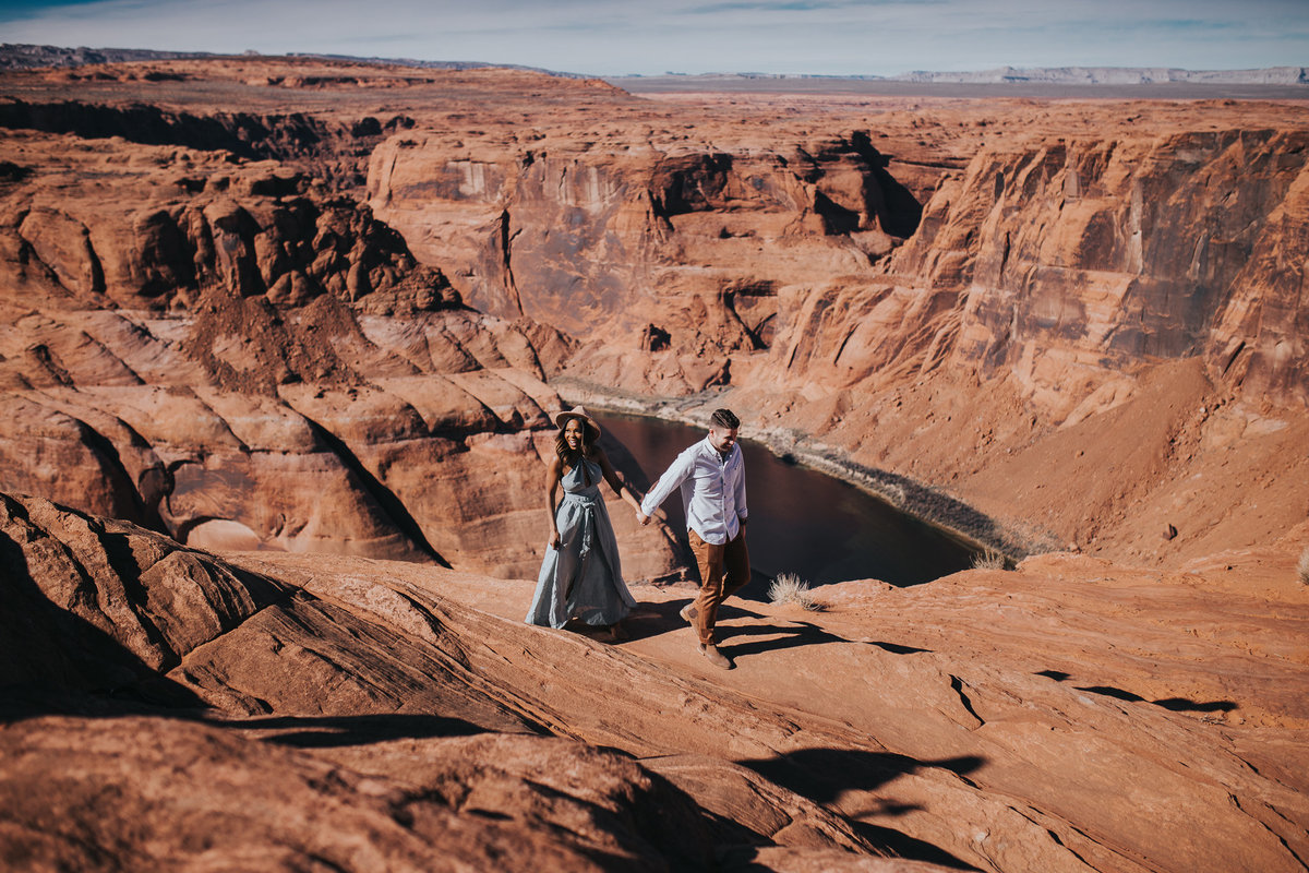 Couple session at Horseshoe Bend in Page Arizona