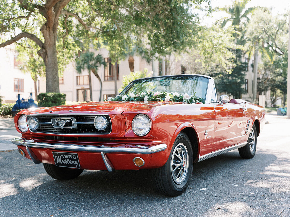 16 - Cathedral Church of St. Peter Wedding Getaway Car - Tampa Bay Wedding Planner