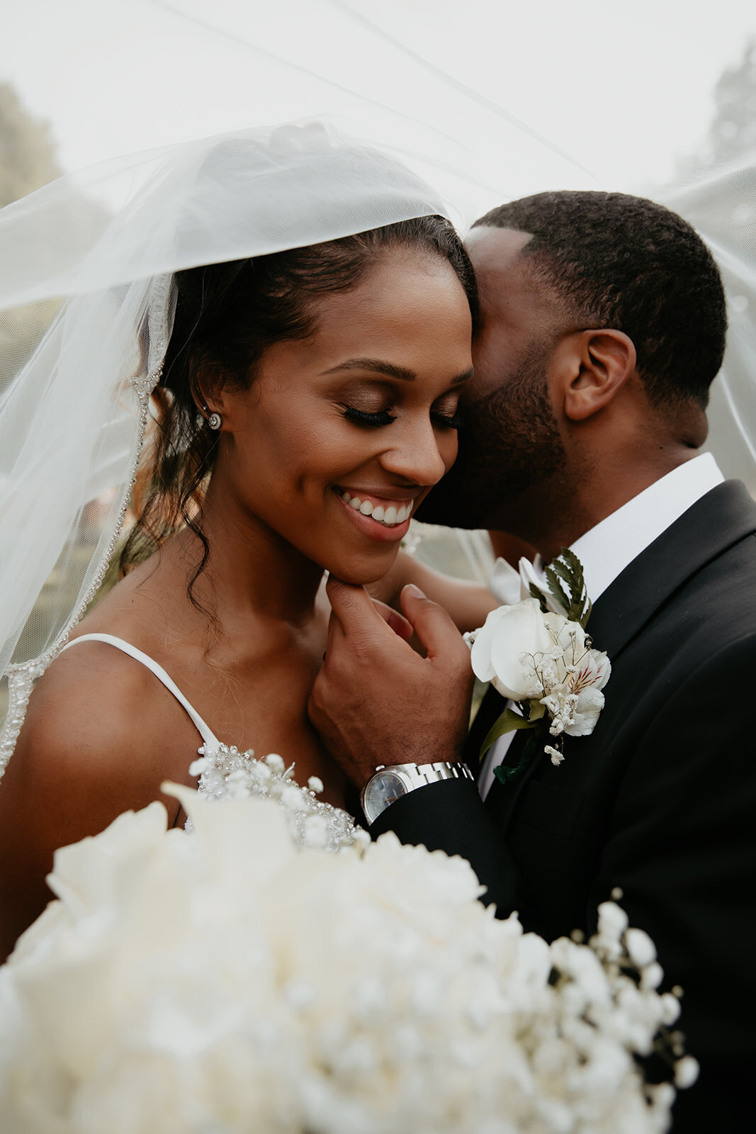 Black Wedding Couple emotional moment