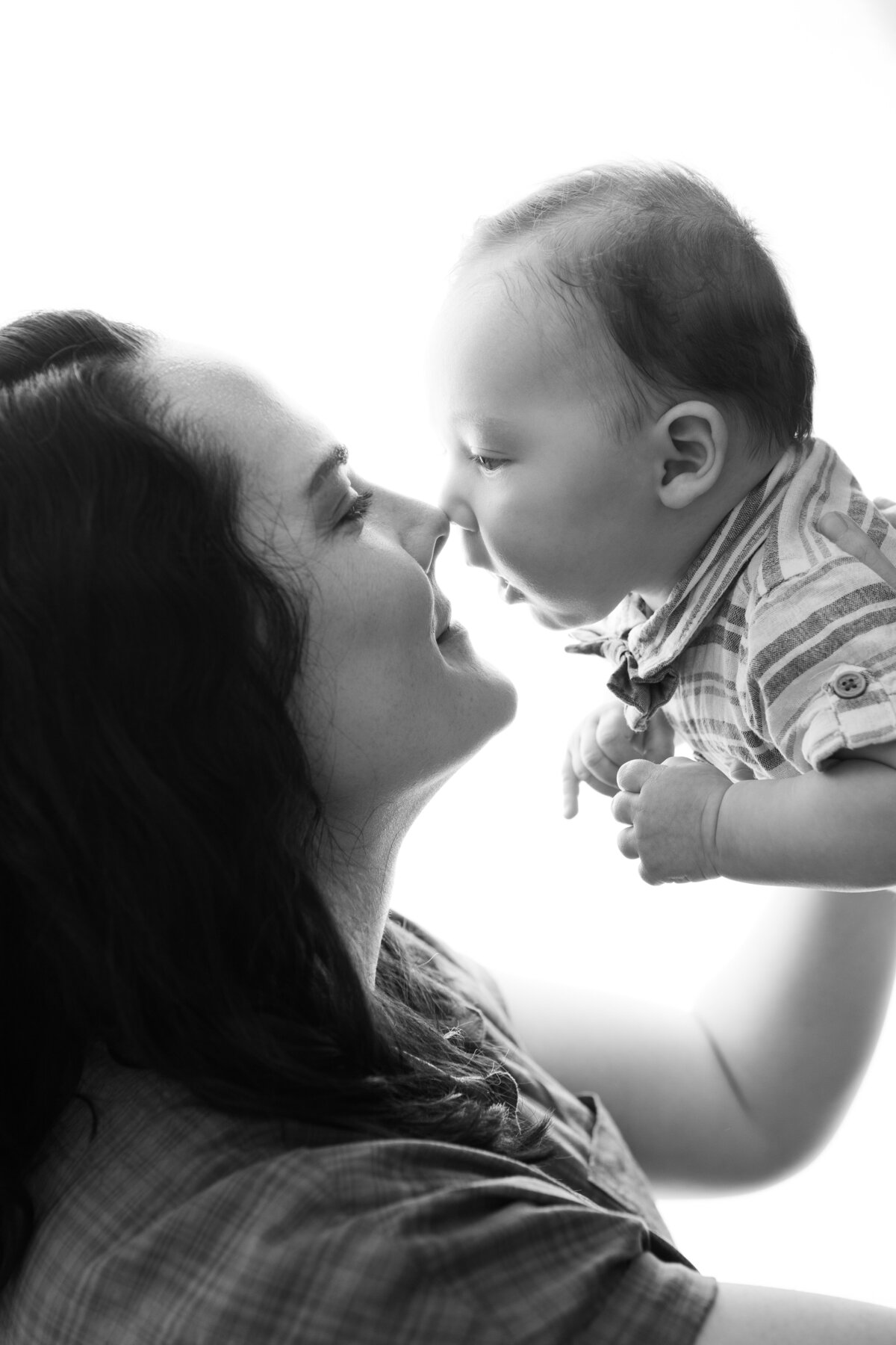 Black and white mommy and me session