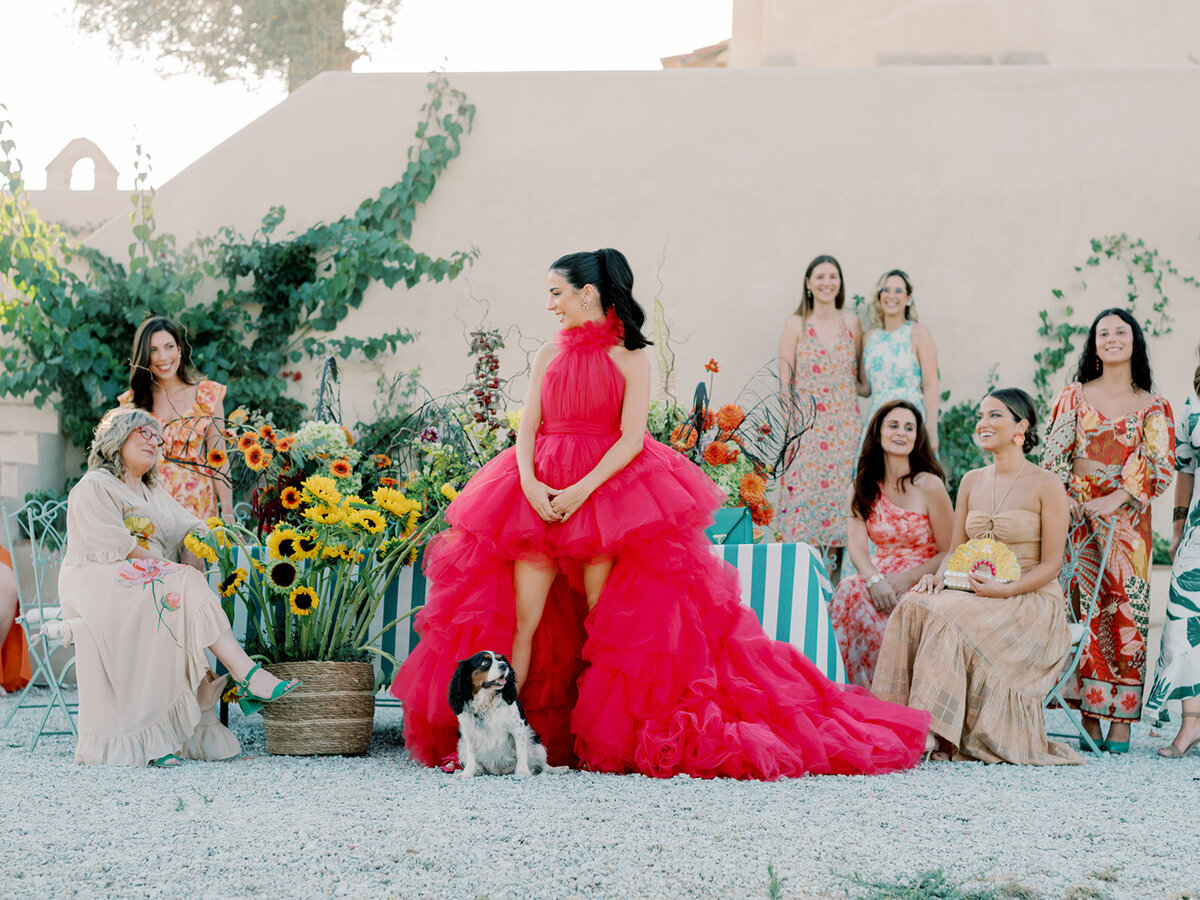 Wedding Festival with Colorful bridesmaids dresses