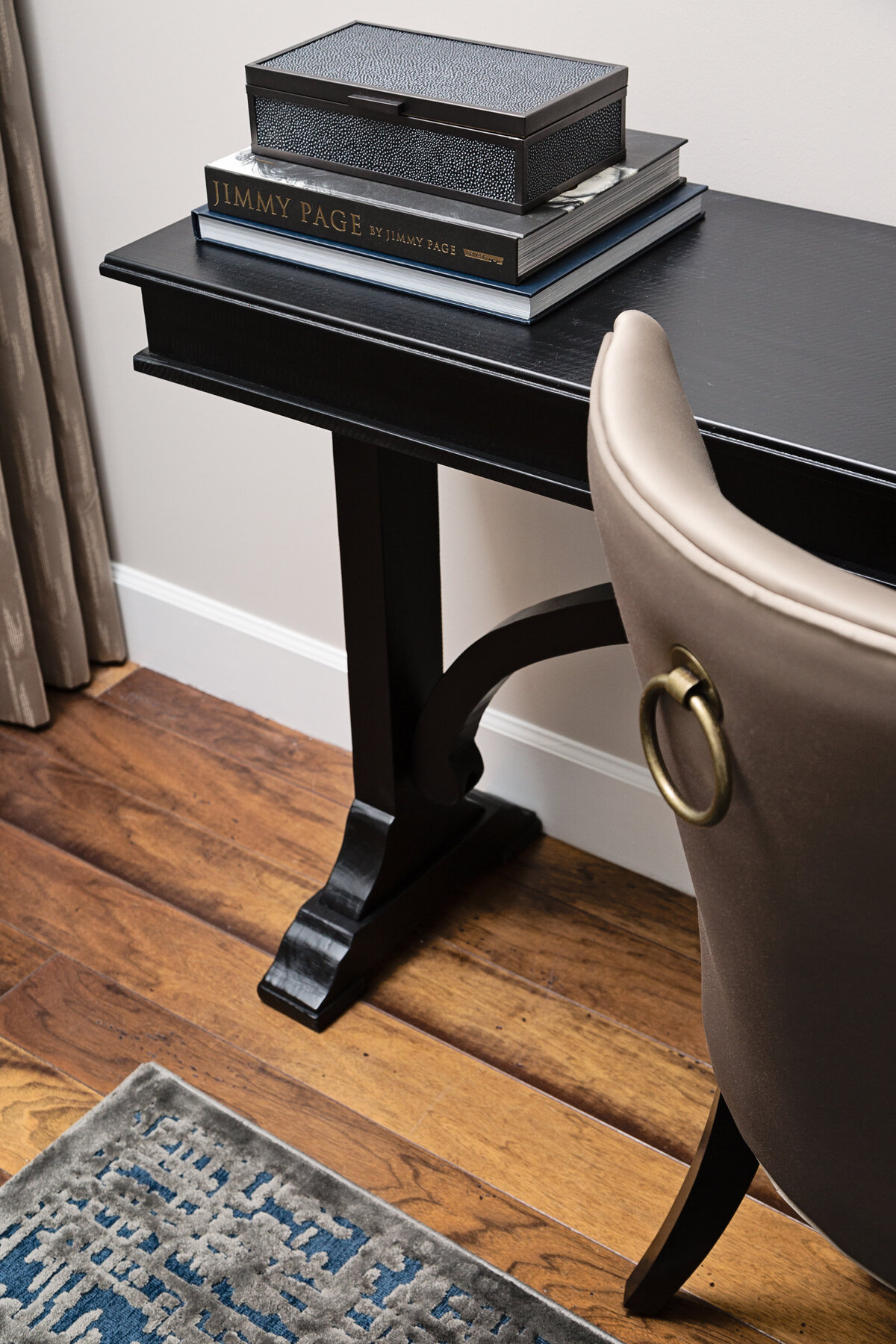 Small Black Wall Side Table