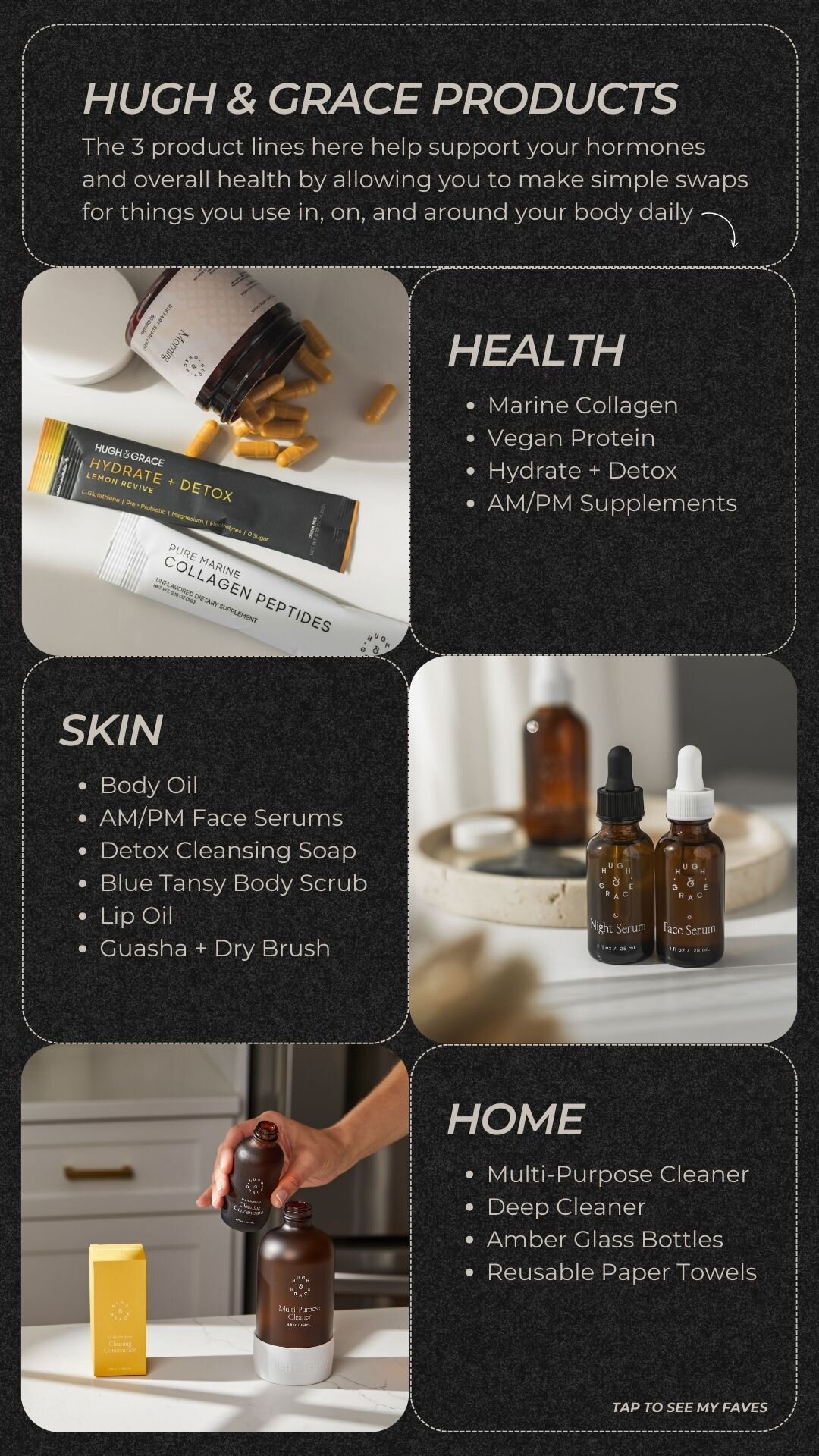 Hugh & Grace Product Verticals