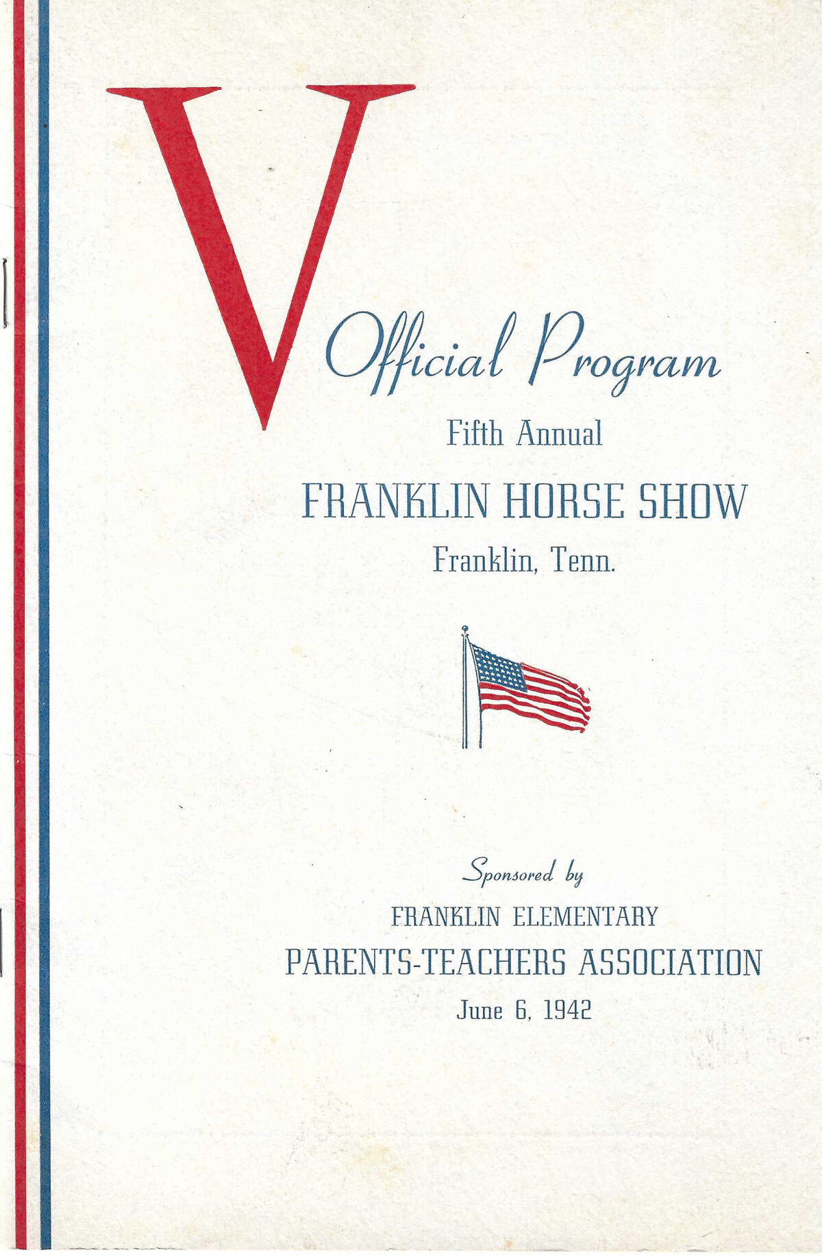23. 1942 Horse Show Program Cover