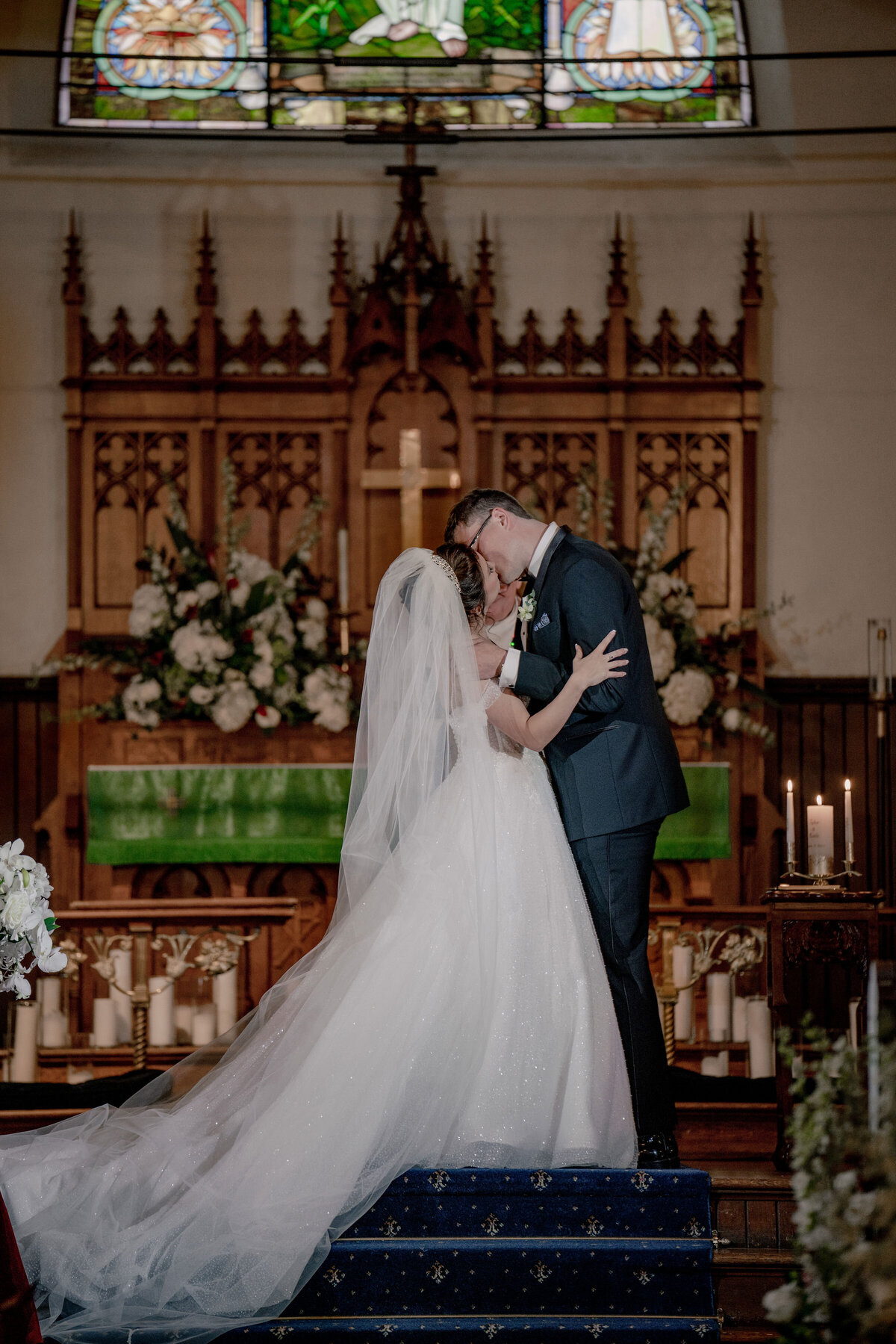 Marie + Tyler Elegant Disney weddings---  12 ---Ceremony 4 - first kiss