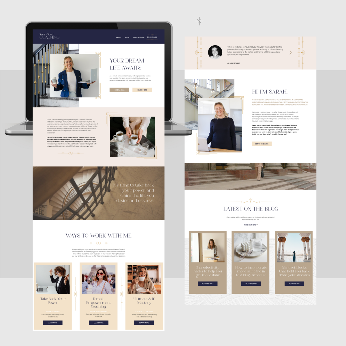 Beautiful coaching website design