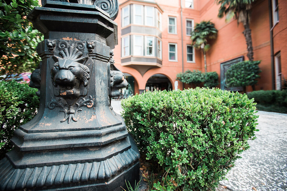 ornate post and hotel