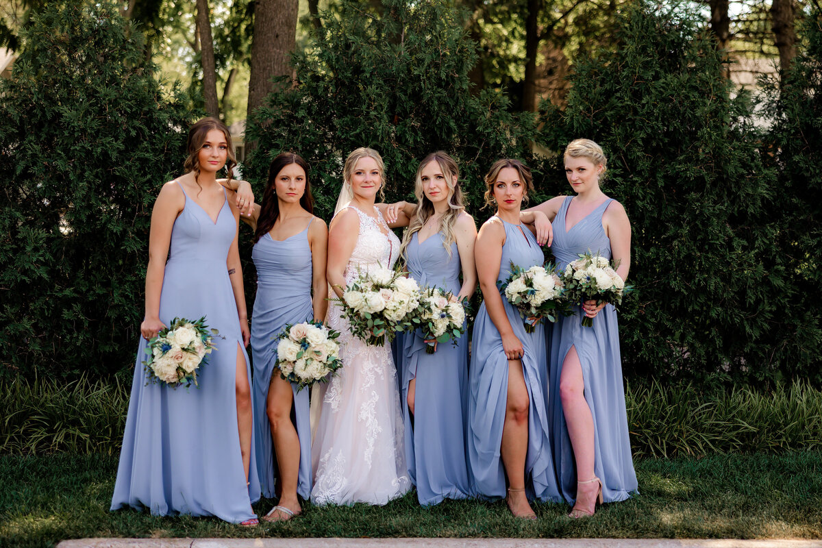 Bride gets sassy with her bridesmaids.