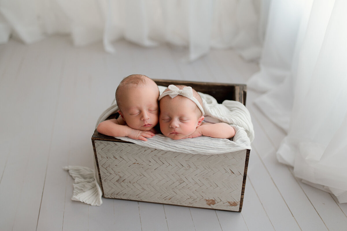 Newborn twins session near Wauseon ohio
