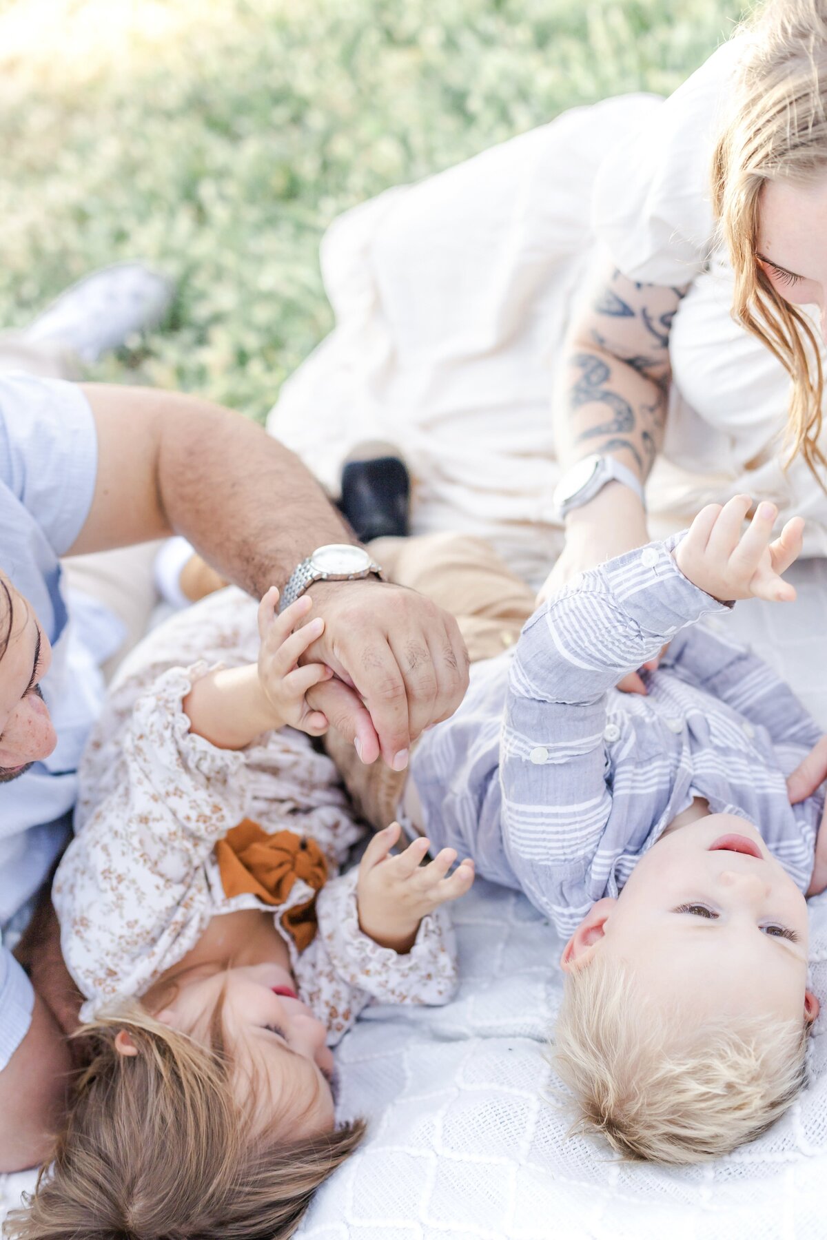 Provo Utah Family Photographer capturing a fine art family portrait in Alpine Utah with warm tones and elegant styling.