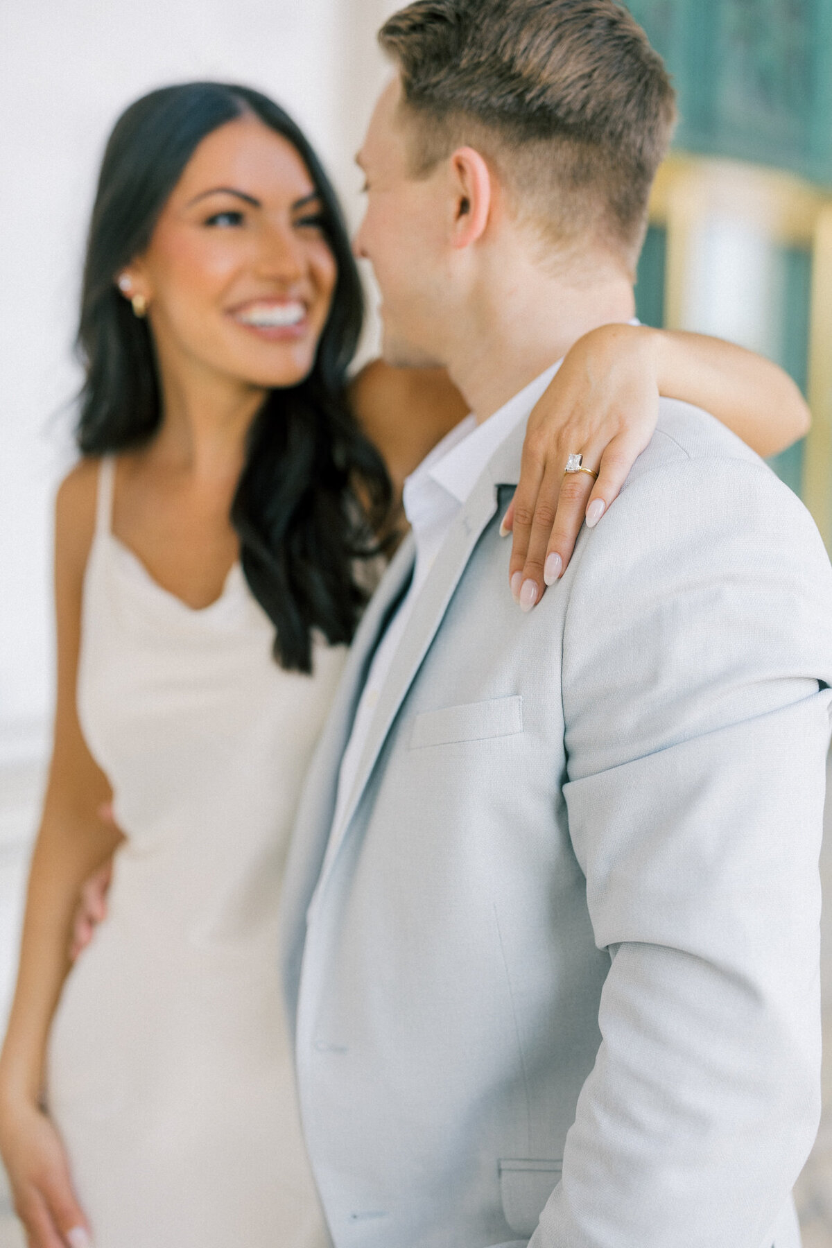 Sunset Engagement Photo at Chicago's Museum Campus