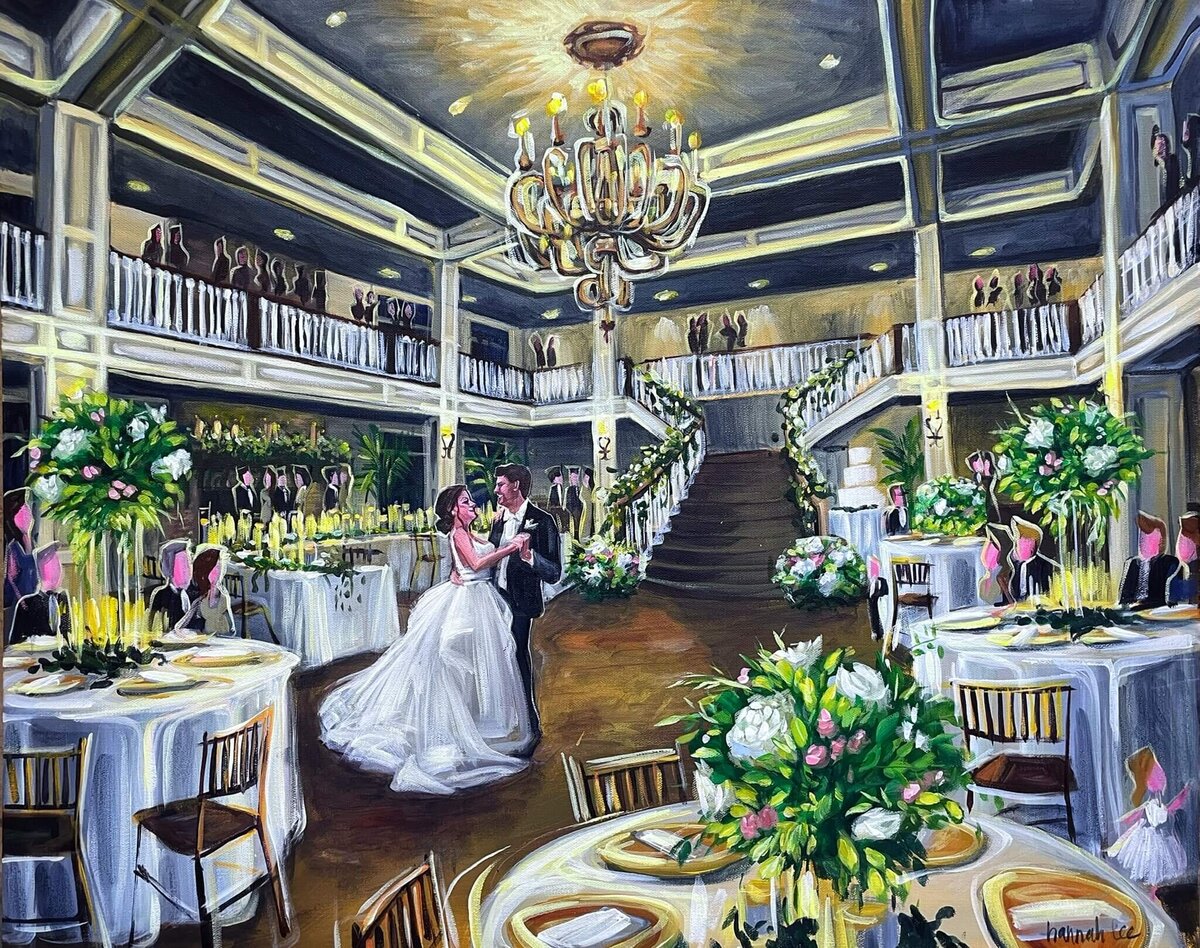 Live Wedding Painting reception at The Springs Event Venue - Vislocky
