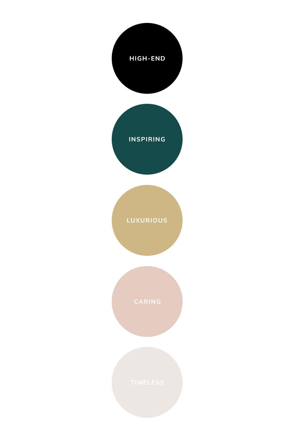 green and pink color palette for luxury brand