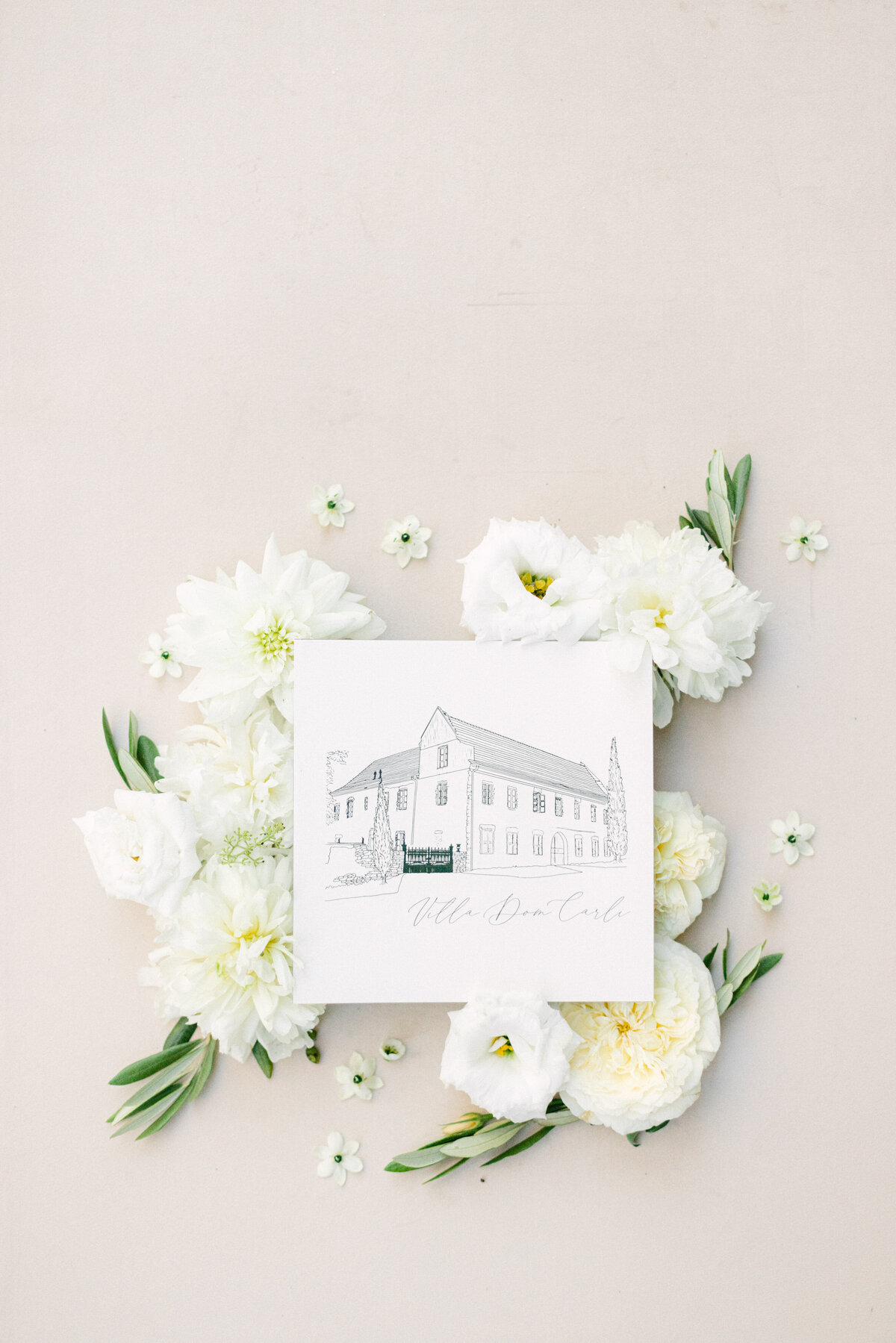 Svatební tiskoviny Villa Dom Carli inspirace