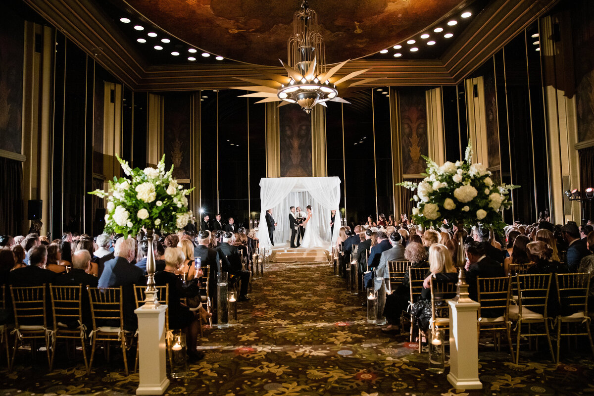grand jewish wedding ceremony in urban room pittsburgh