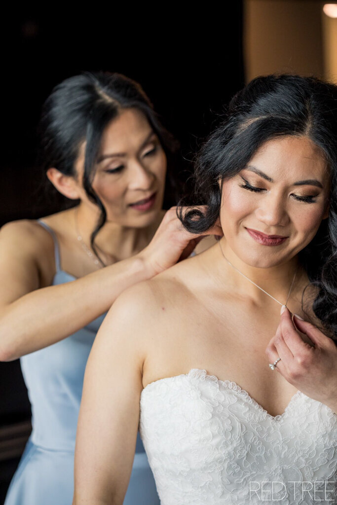 Elegant and timeless bridal hair and makeup by Makeup By Chelsea & Co, feminine Edmonton hair and makeup artist, featured on the Brontë Bride Vendor Guide.