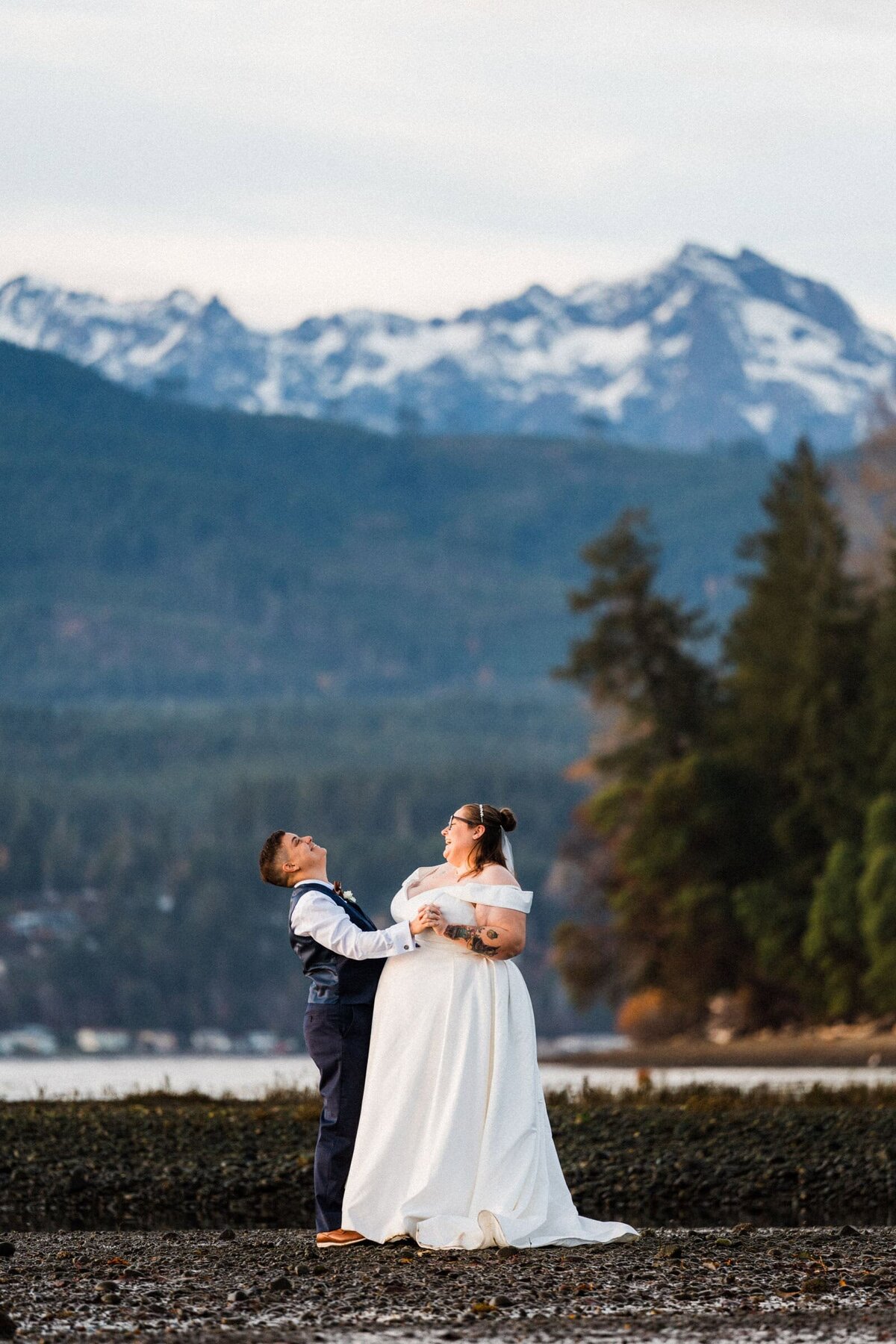 First Dance during a LGBTQ Washington Elopement.