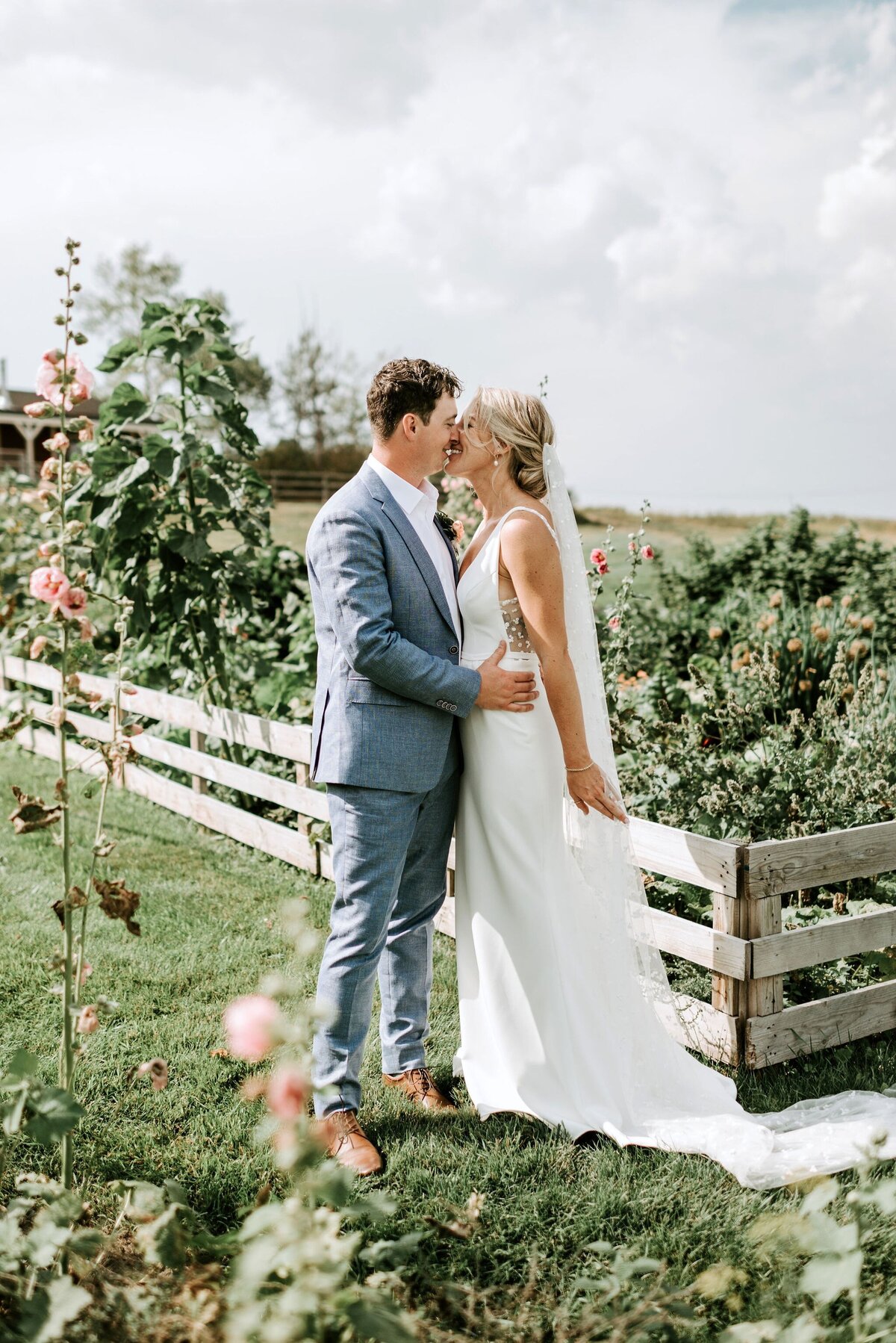 Couple portrait in beautiful garden