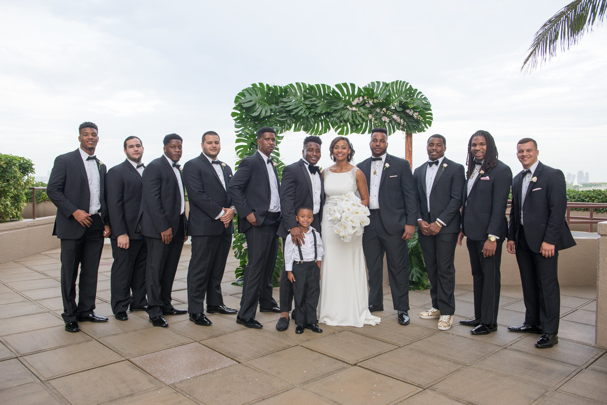 NFL Miami Dolphins Brandon Radcliff ShaKyra Radcliff Briza on the Bay Wedding Andrea Arostegui Photography-152
